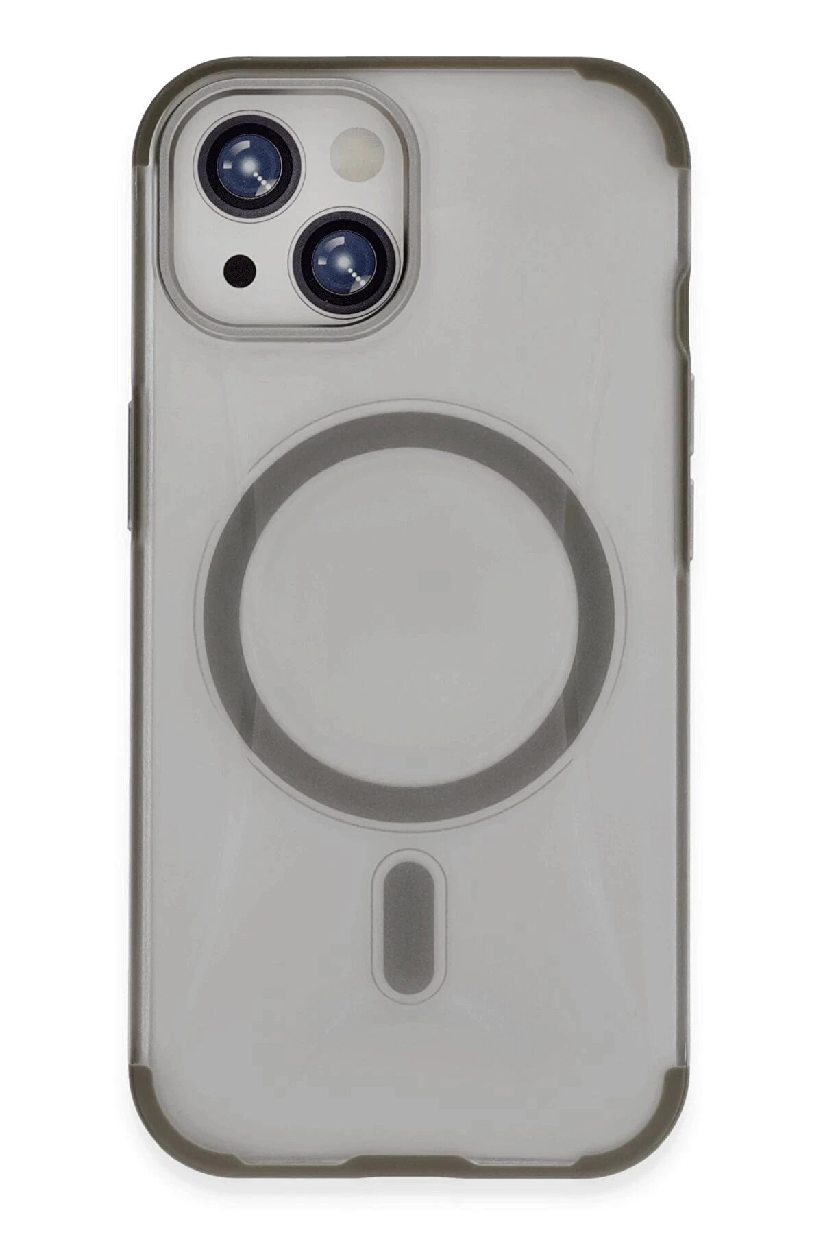 Buti̇k İphone 15 Hi̇lton Magsafe Kapak - Ti̇tan Gri̇-(5796)