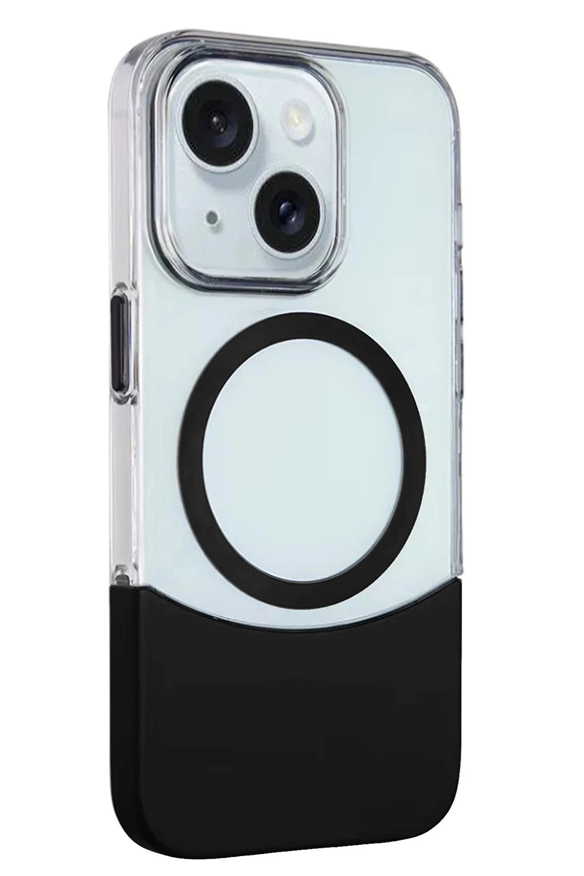 Buti̇k İphone 15 Pc Sui̇t Magsafe Kapak - Si̇yah-(5796)