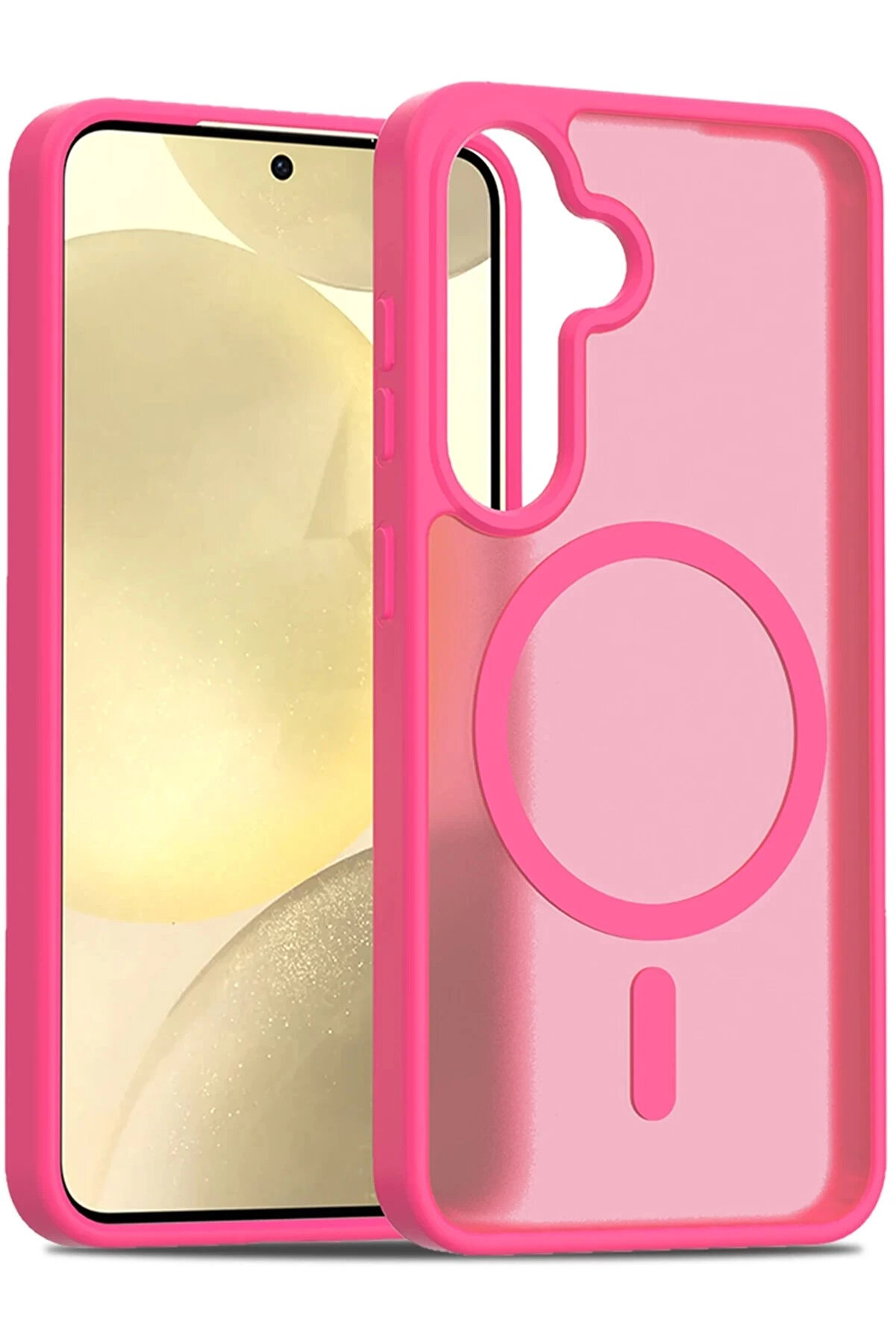 Buti̇k Samsung Galaxy S25 Jota Magsafe Kapak - Rose-(5796)