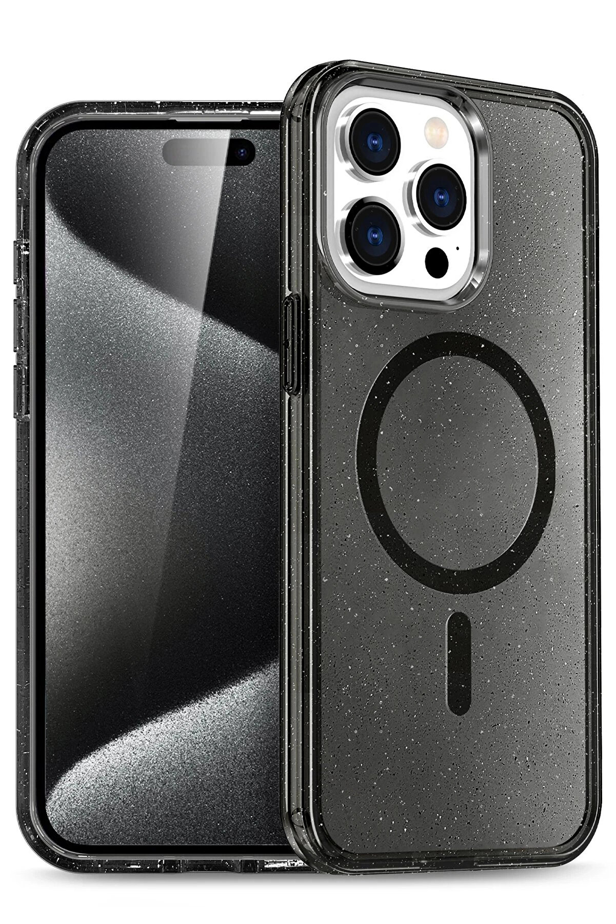 Buti̇k Apple İphone 14 Pro Max Star Magsafe Kapak - Si̇yah-(5796)