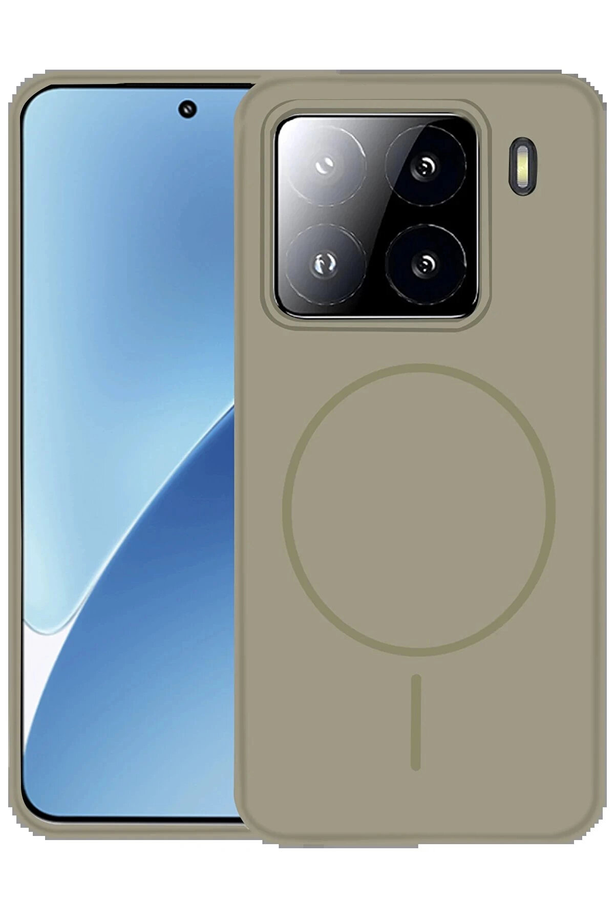 Buti̇k Xi̇aomi̇ Mi̇ 15 Pro Kılıf Jully Magsafe Kapak - &Ccedil;&ouml;l Ti̇tanyum-(5796)