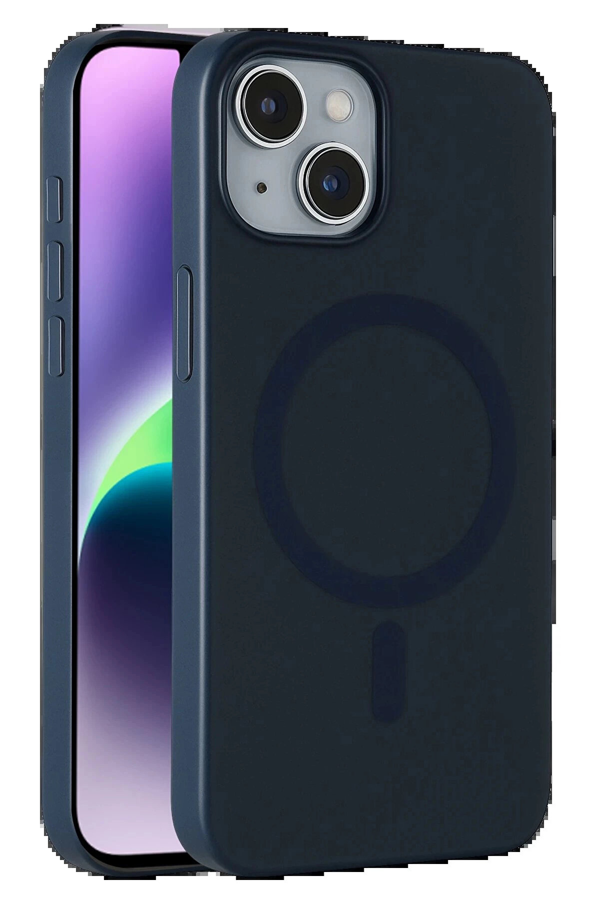 Buti̇k Apple İphone 14 Tuna Pc Sli̇m Magsafe Kapak - Laci̇vert-(5796)