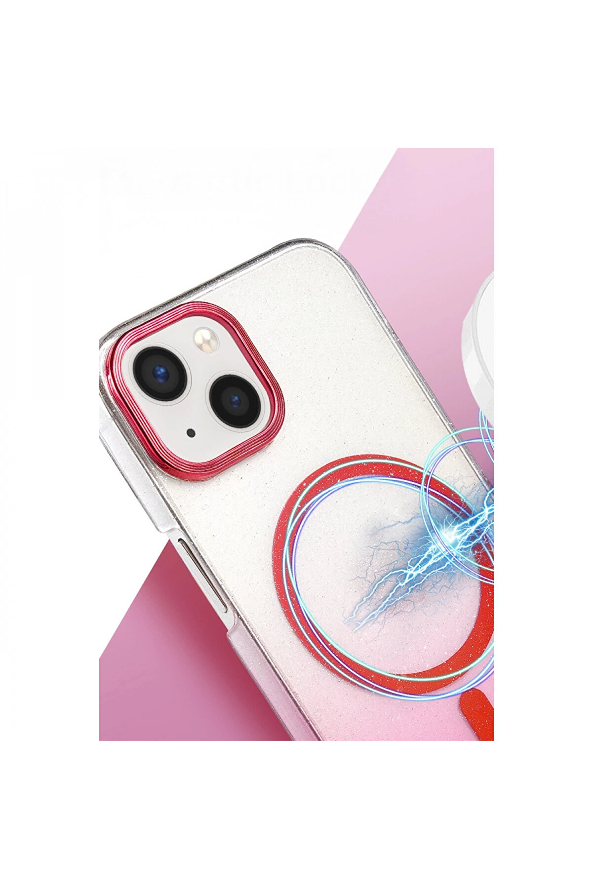 Buti̇k Harmonyaura Apple İphone 15 Plus Glossy Magsafe Kapak - Pembe