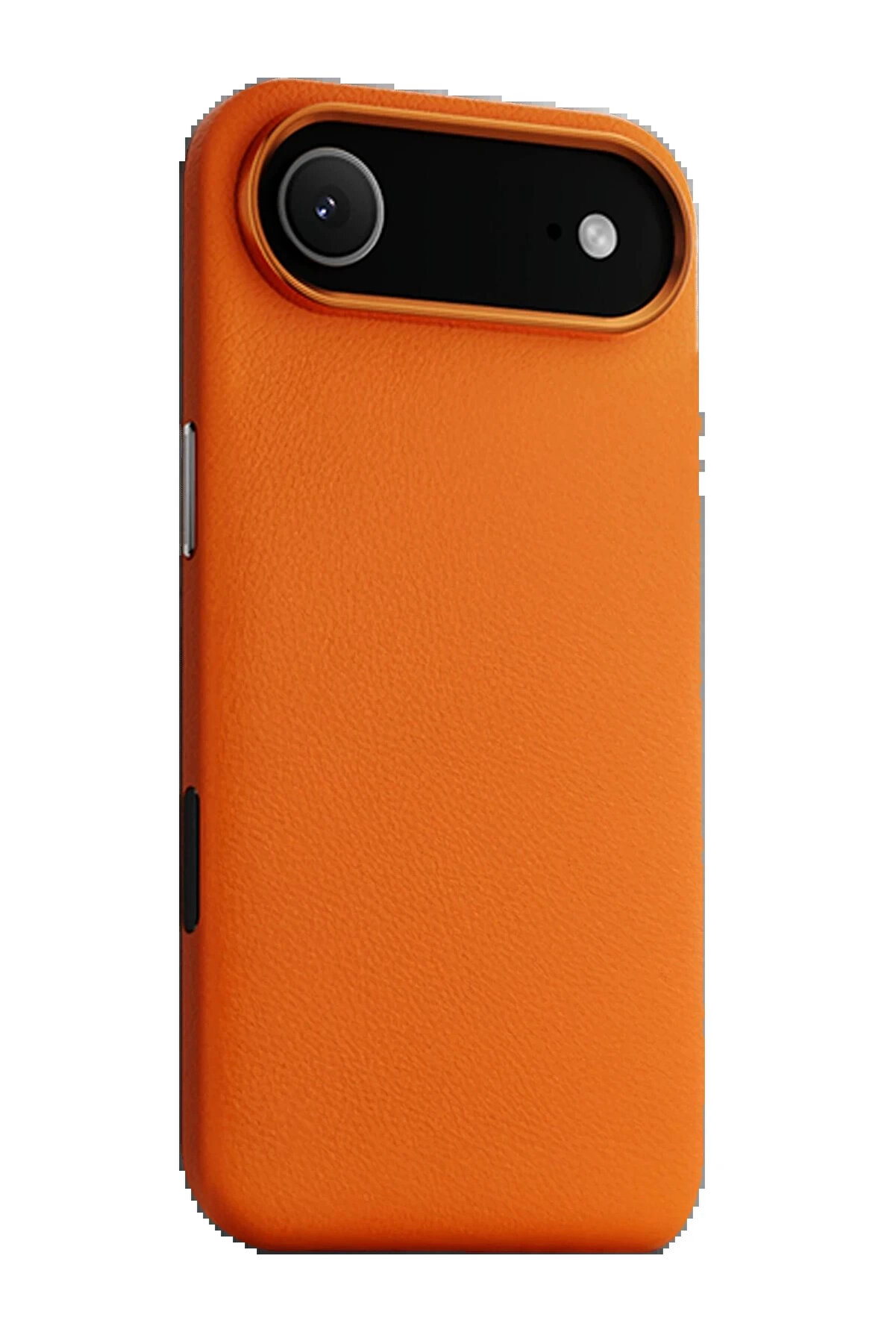 Buti̇k İphone 17 Ai̇r Wonder Deri̇ Magsafe Kapak - Turuncu-(5796)