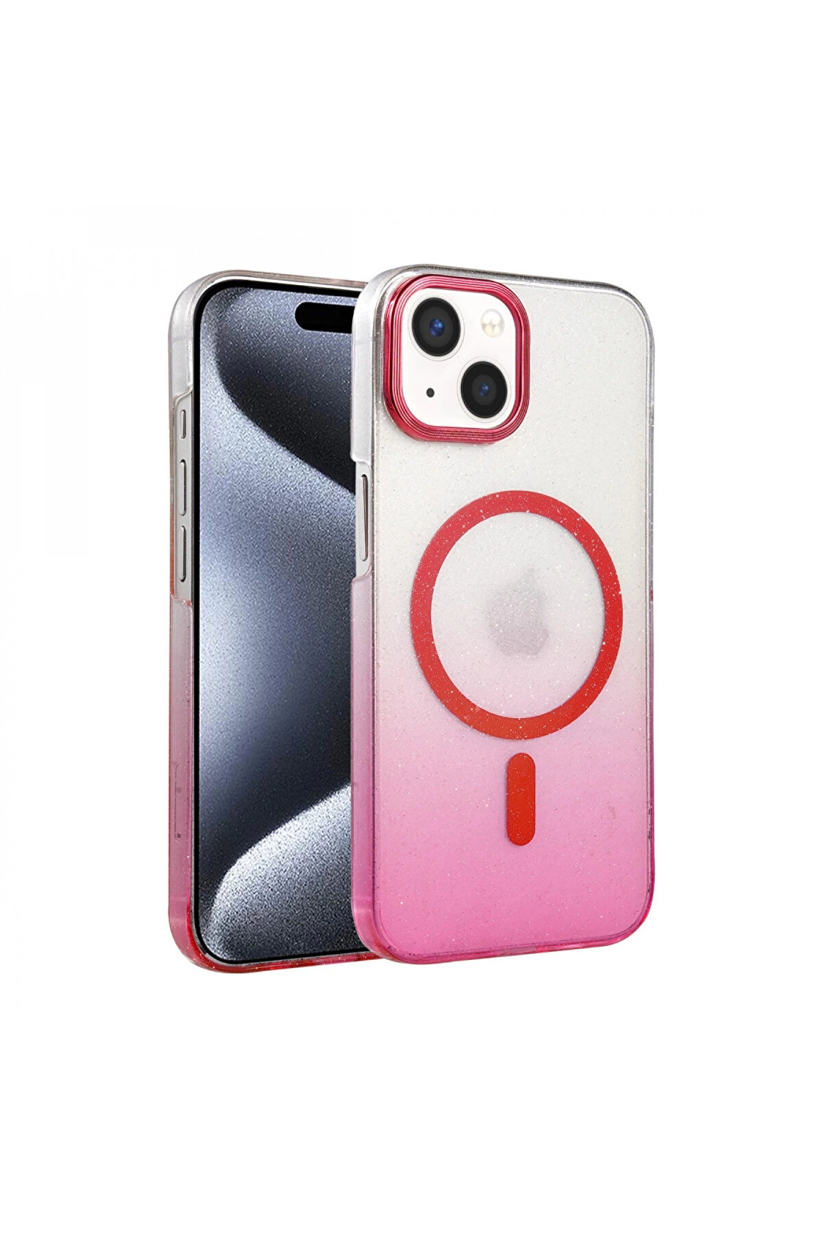 Buti̇k Harmonyaura Apple İphone 15 Plus Glossy Magsafe Kapak - Pembe