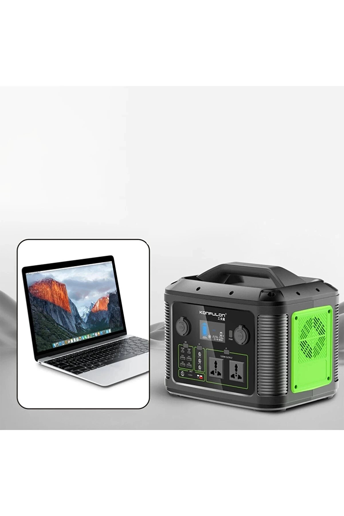 Buti̇k Cn06 Powerbank 1200W 315.000 Mah Kamp Şarj 60W Pd - Si̇yah-(5796)