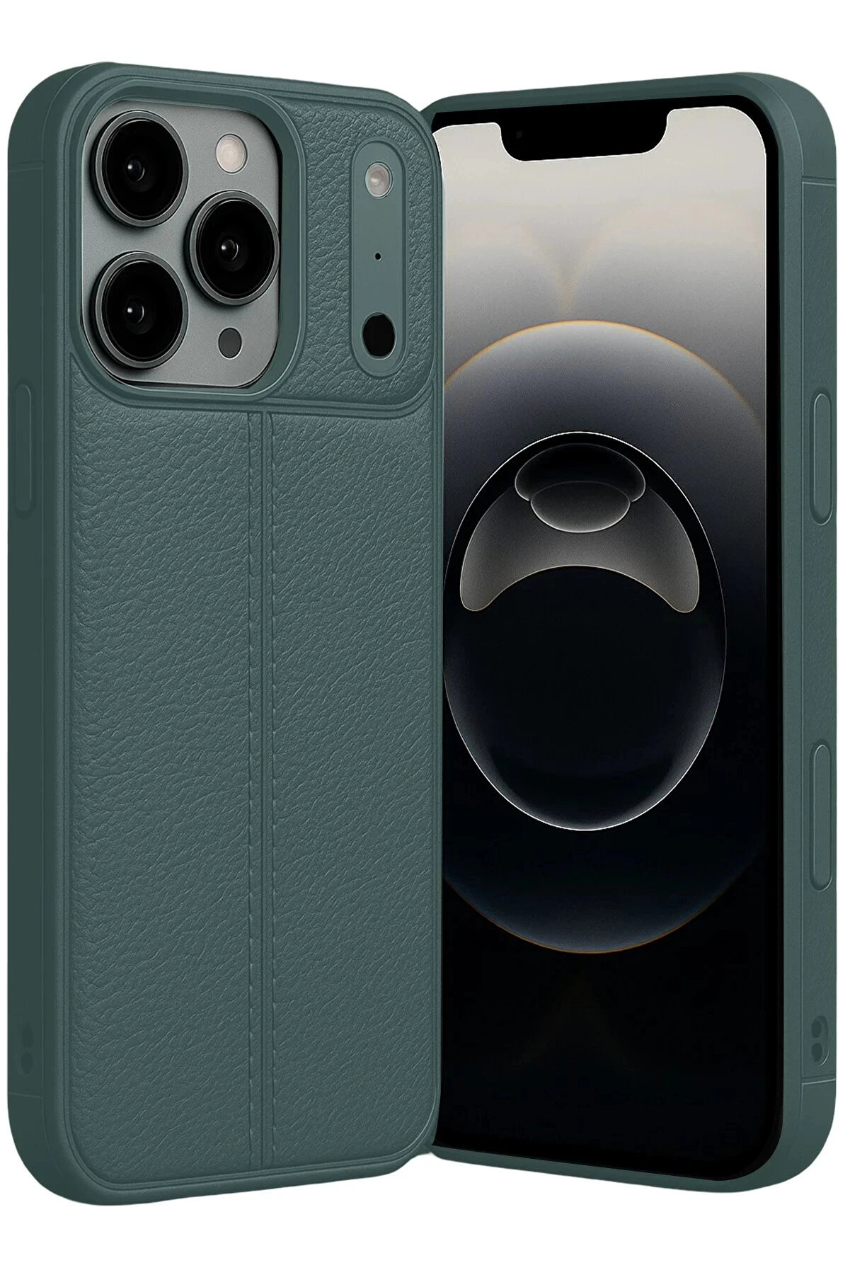 Buti̇k Apple İphone 17 Pro Max Auto Focus Kapak - Koyu Yeşi̇l-(5796)