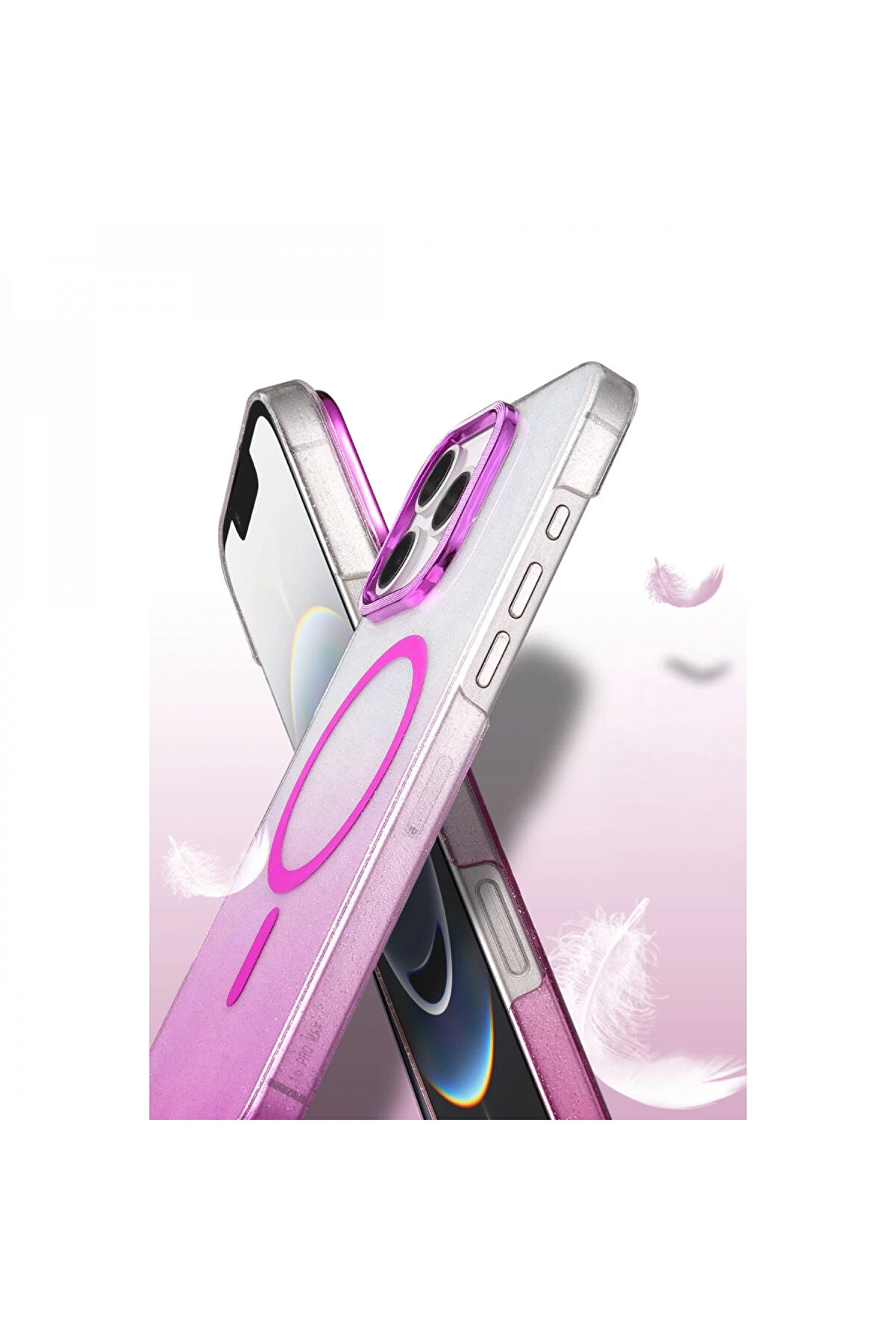 Buti̇k Harmonyaura Apple İphone 16 Pro Glossy Magsafe Kapak - Mor