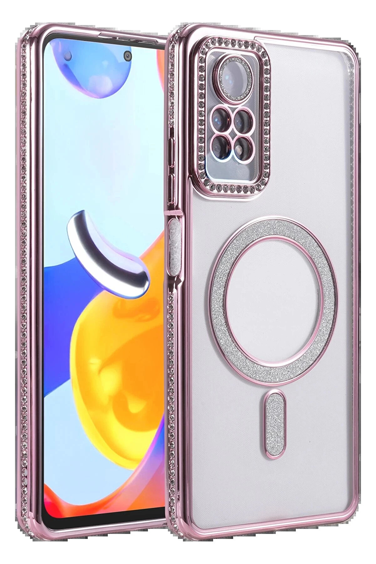 Buti̇k Xi̇aomi̇ Redmi̇ Note 12 Pro 4G Joke Si̇mli̇ Magneti̇csafe Kılıf - Pembe-(5796)