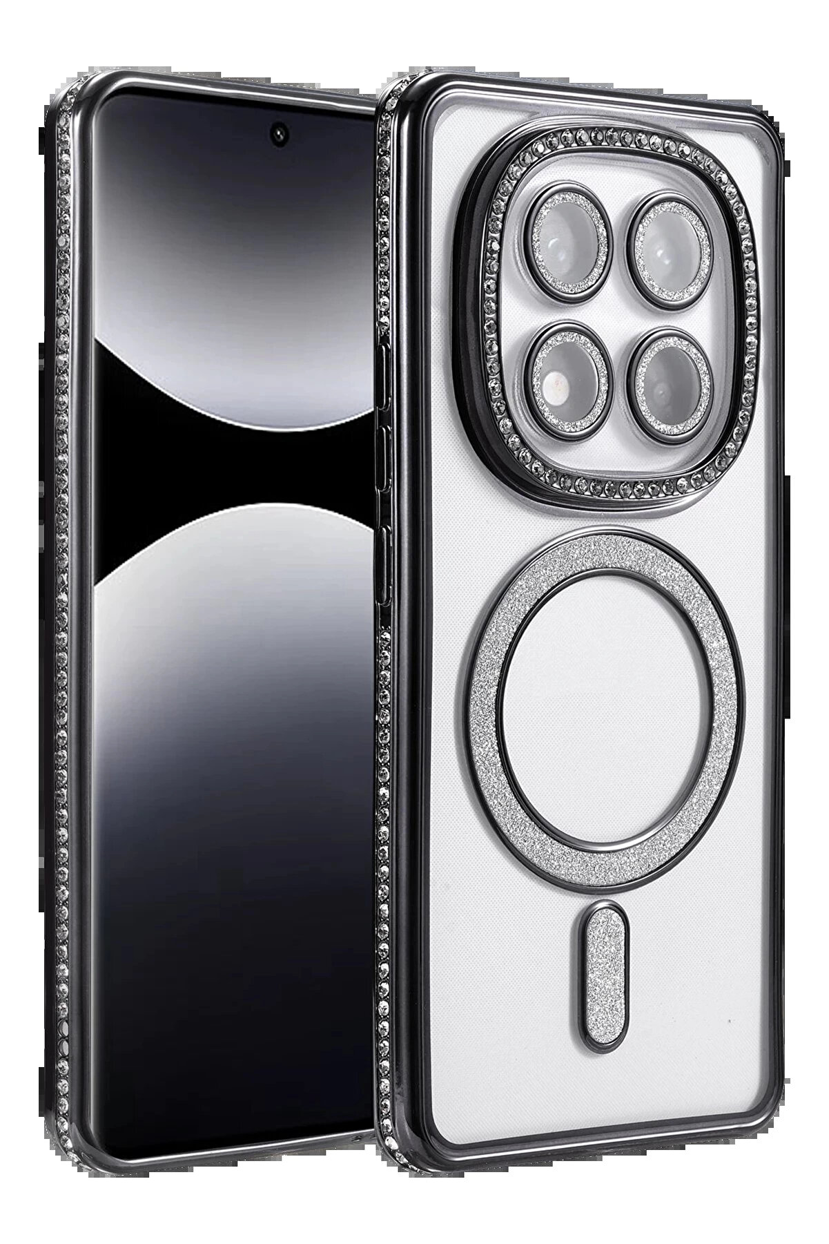 Buti̇k Xi̇aomi̇ Redmi̇ Note 14 Pro 4G Joke Si̇mli̇ Magneti̇csafe Kılıf - Si̇yah-(5796)