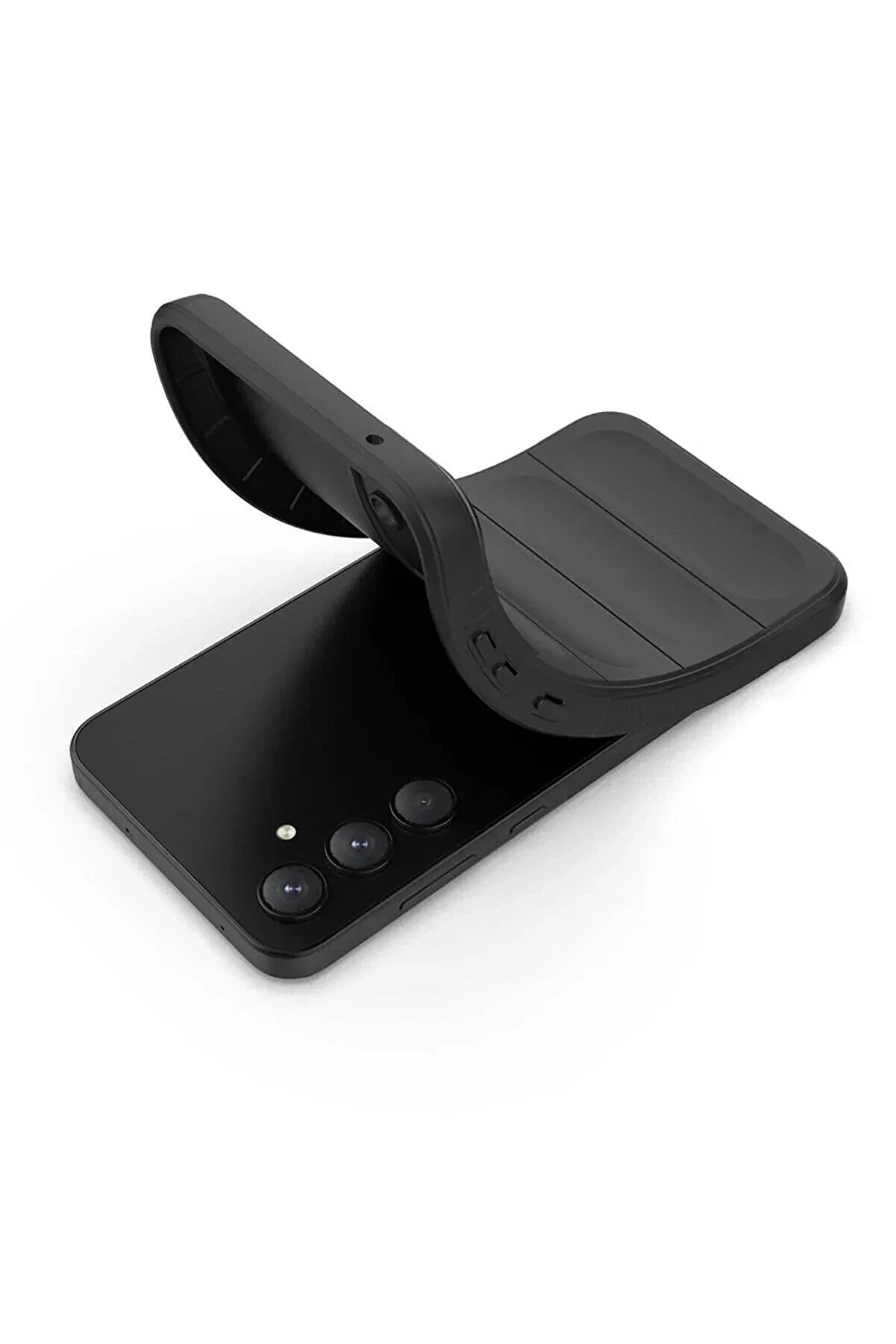 Buti̇k Samsung Galaxy S25 Fe Opti̇mum Si̇li̇kon - Si̇yah-(5796)