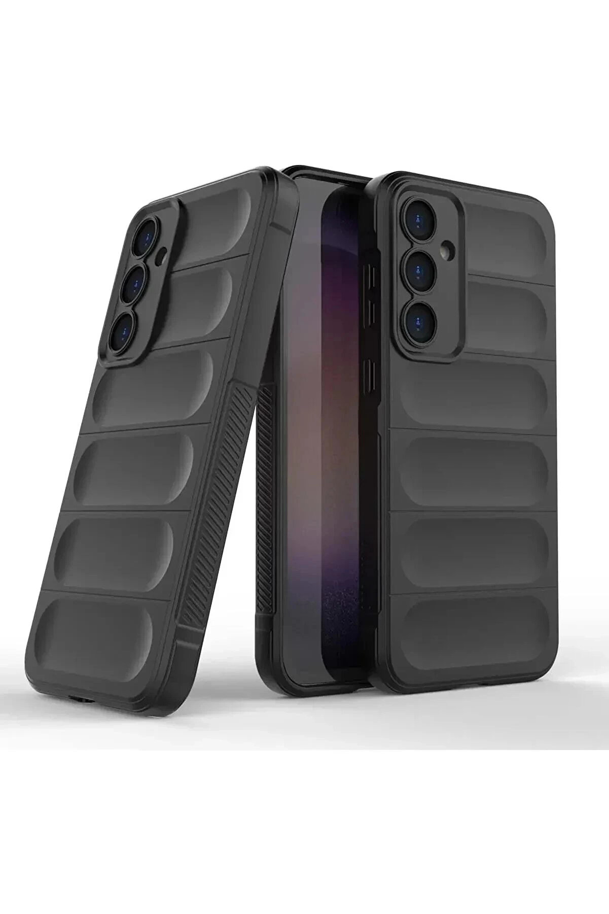 Buti̇k Samsung Galaxy S25 Fe Opti̇mum Si̇li̇kon - Si̇yah-(5796)