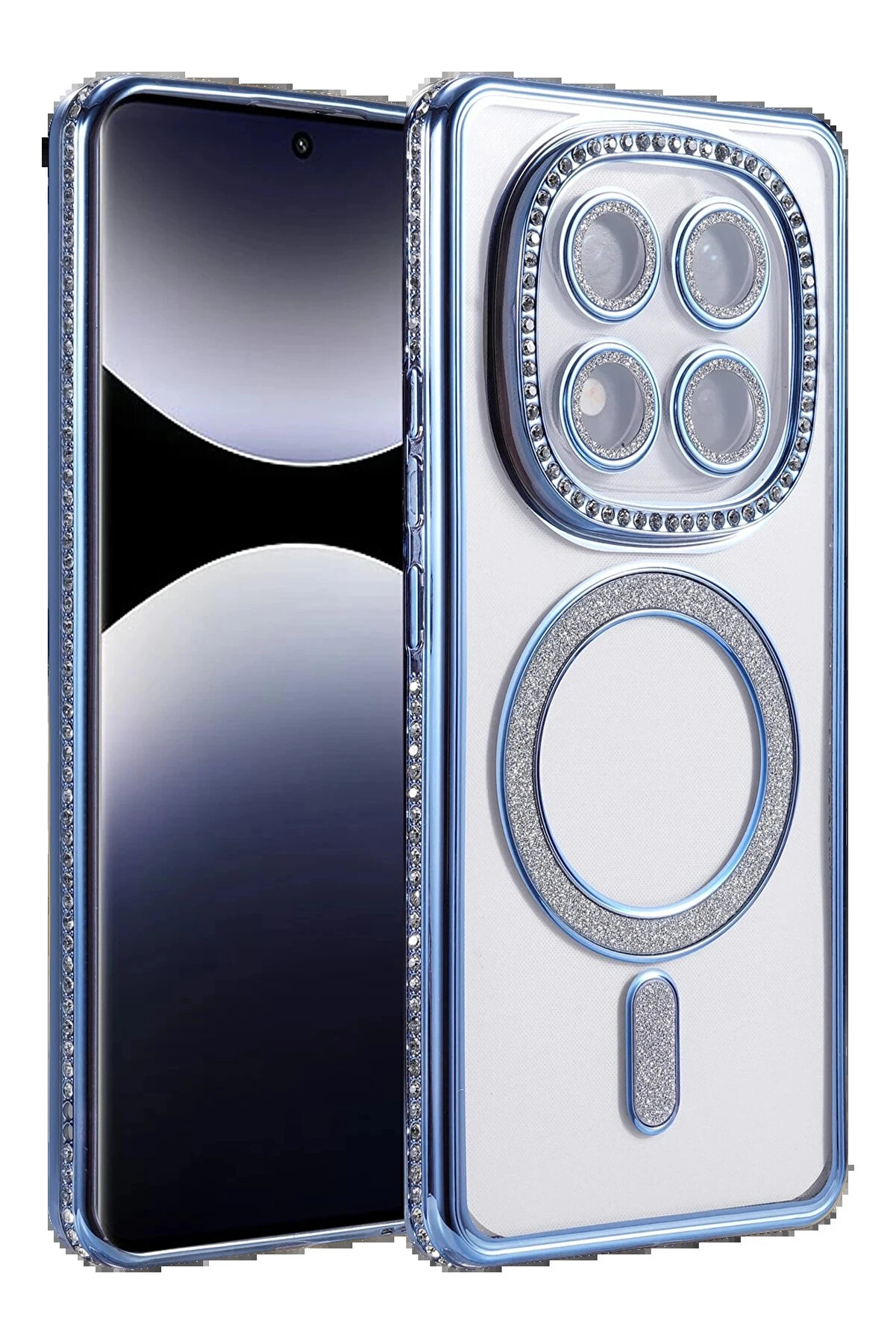 Buti̇k Xi̇aomi̇ Redmi̇ Note 14 Pro 4G Joke Si̇mli̇ Magneti̇csafe Kılıf - Mavi̇-(5796)