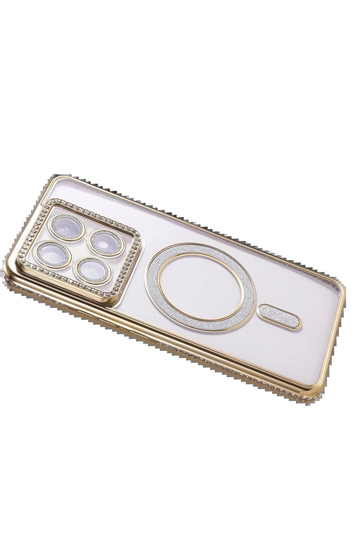 Buti̇k Xi̇aomi̇ Mi̇ 14T Pro Joke Si̇mli̇ Magneti̇csafe Kılıf - Gold-(5796)