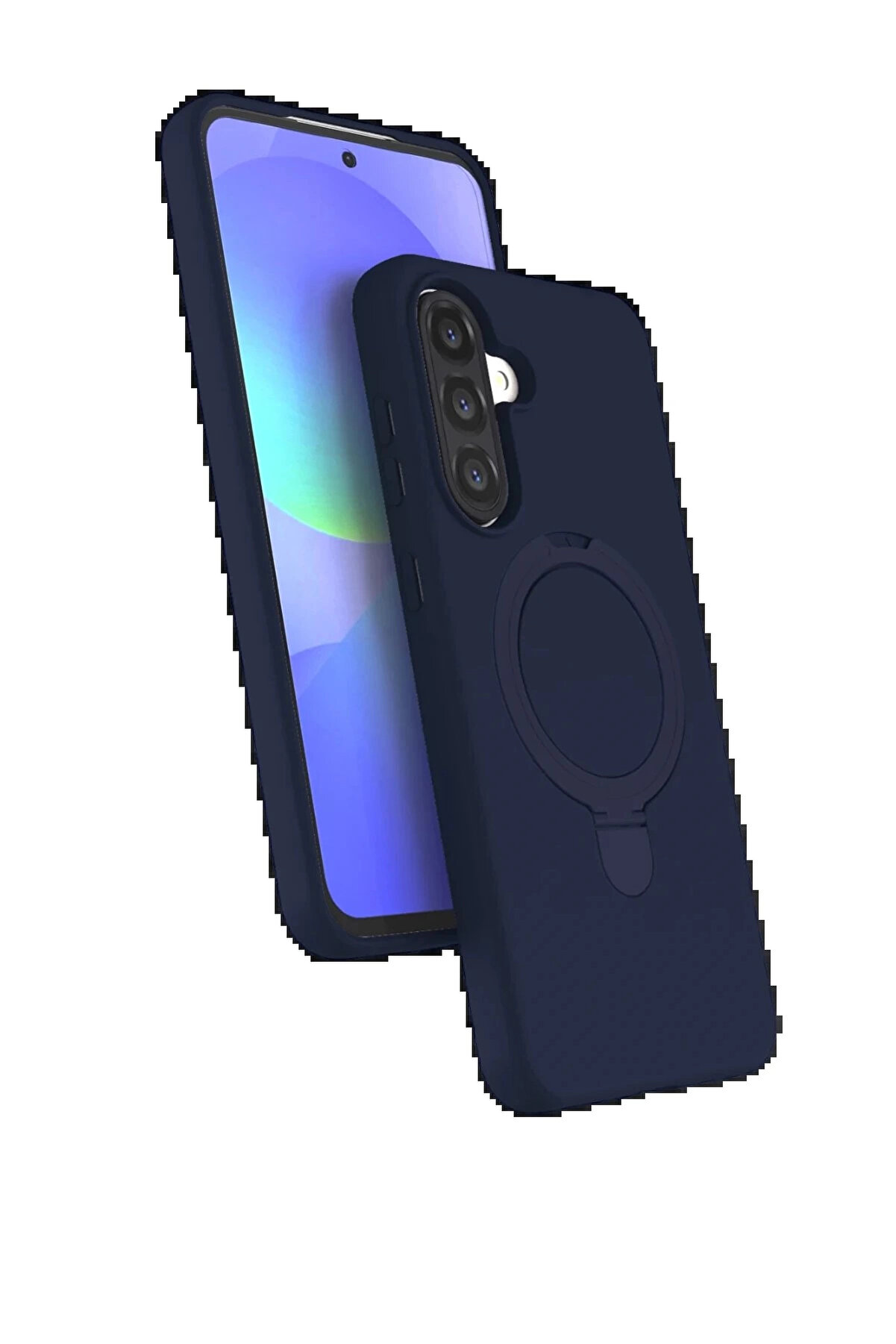 Buti̇k Samsung Galaxy A17 5G Regal Magsafe Standlı Kapak - Laci̇vert-(5796)