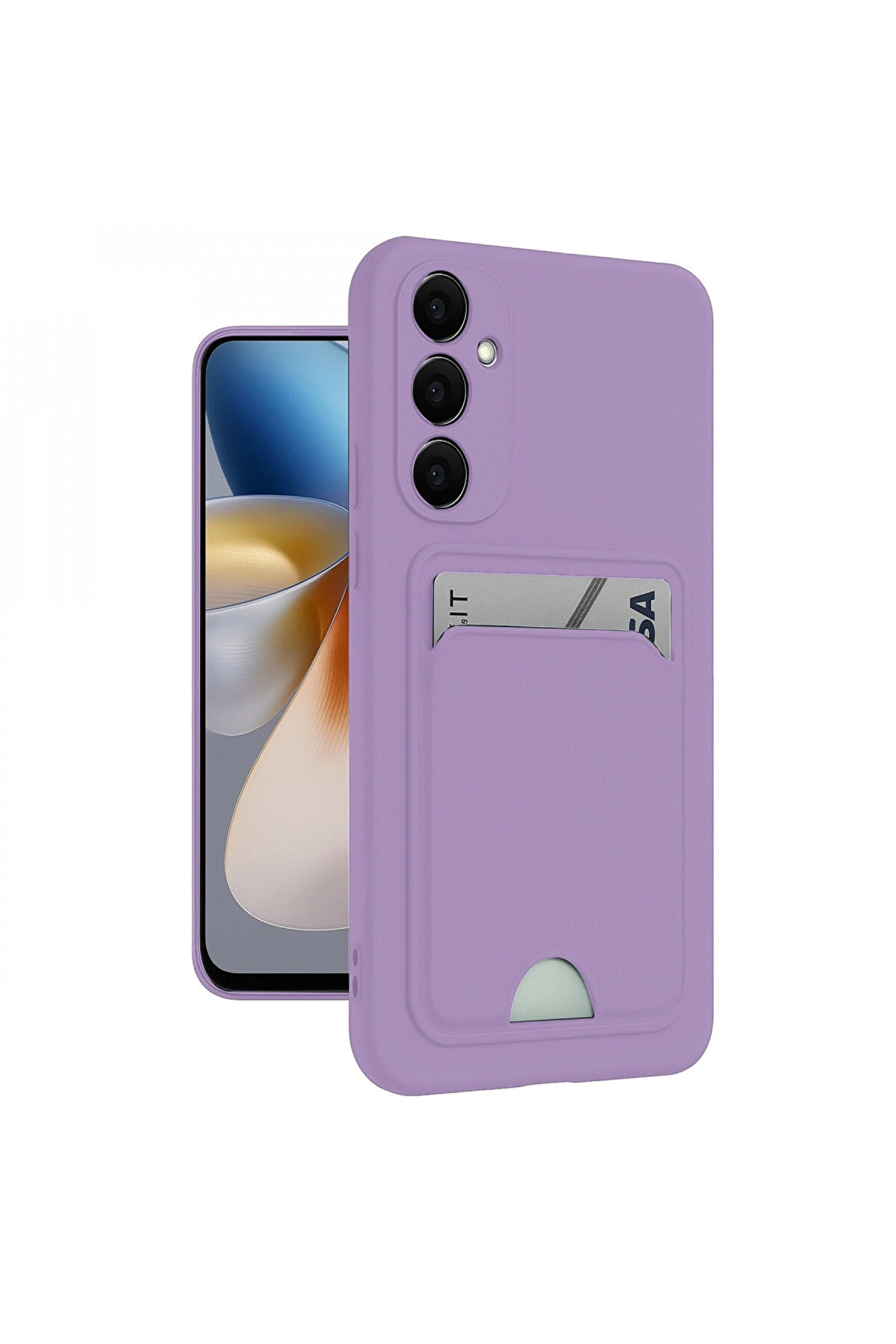 Byhodi̇ Samsung Galaxy M15 Kelvi̇n Kartvi̇zi̇tli̇ Si̇li̇kon - Li̇la