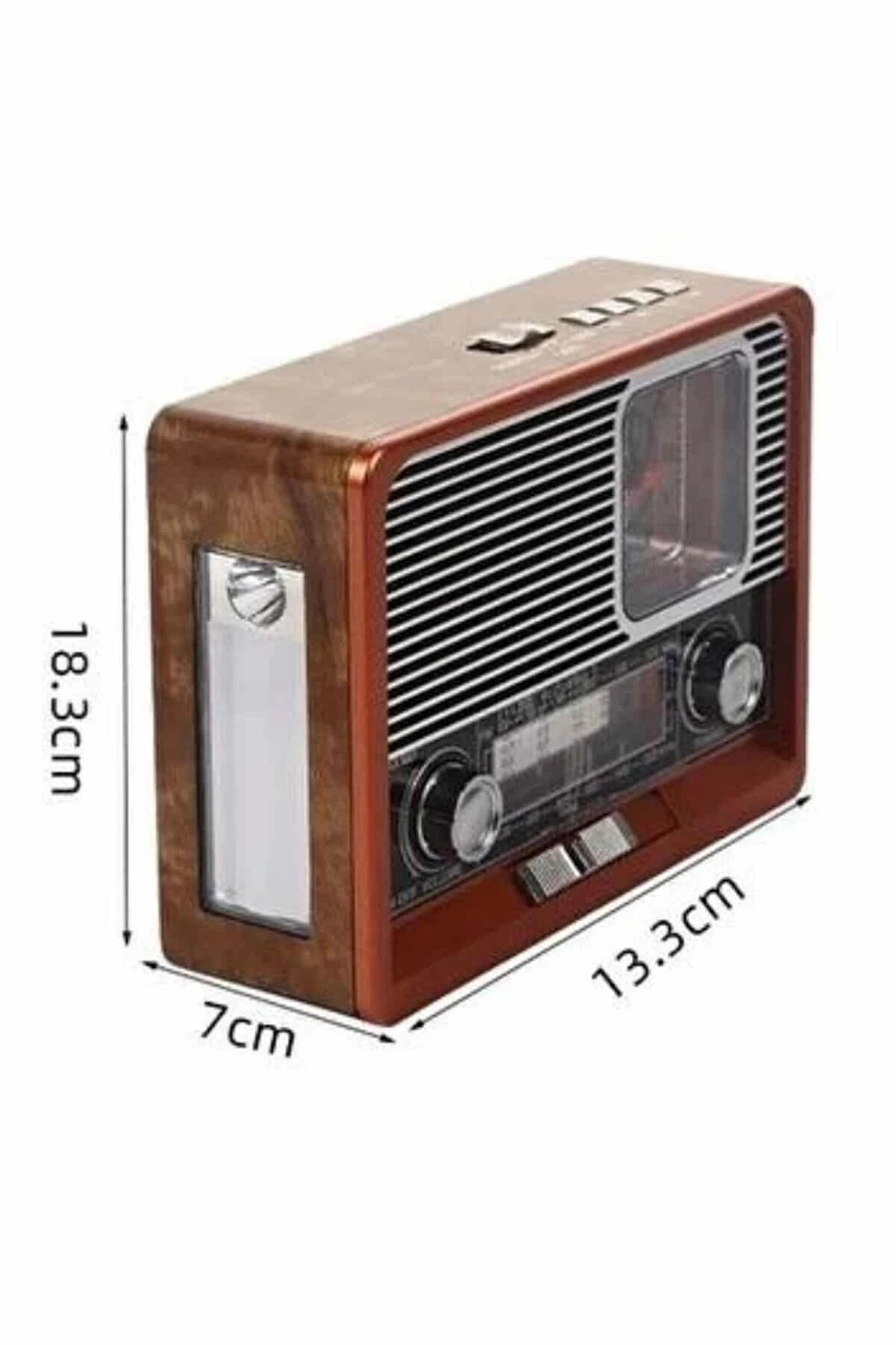 Buti̇k Vi̇ntage Nostalji̇k Radyo Aux Usb Sd Kart Gi̇ri̇şli̇ Şarjlı Bluetooth Bağlantılı