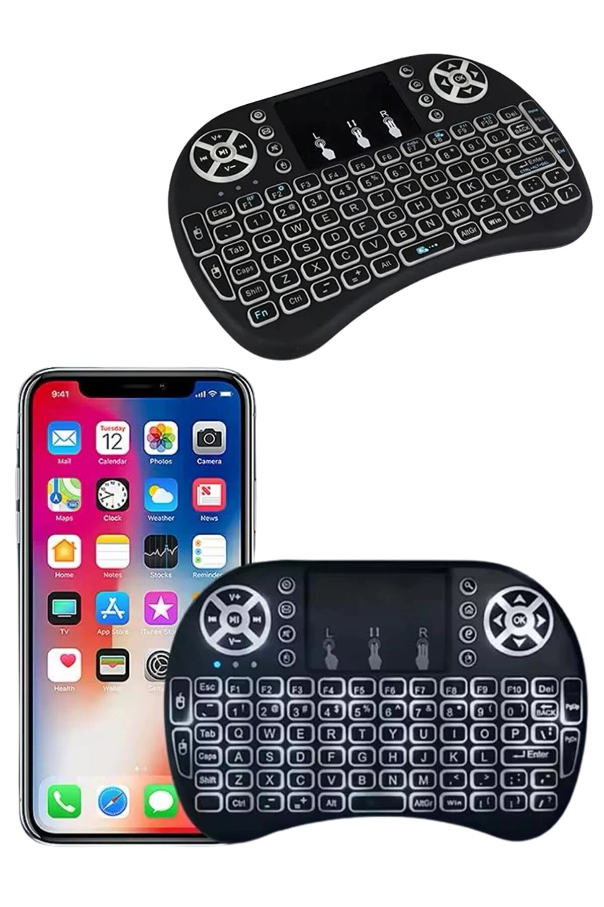 Buti̇k Mi̇ni̇ Klavye Gami̇ng Pc Playstati̇on Ledli̇ Mouse Rgb Mouse Bluetooth Usb