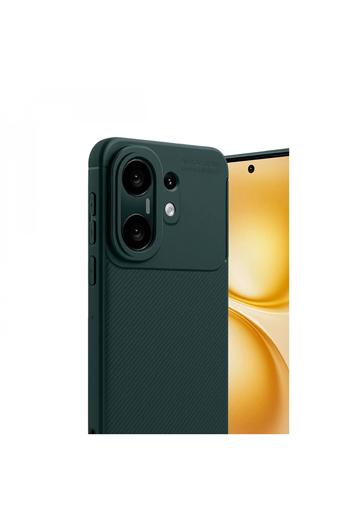 Buti̇k Vi̇vo X200 Fe Auto Focus Karbon Kapak - Koyu Yeşi̇l