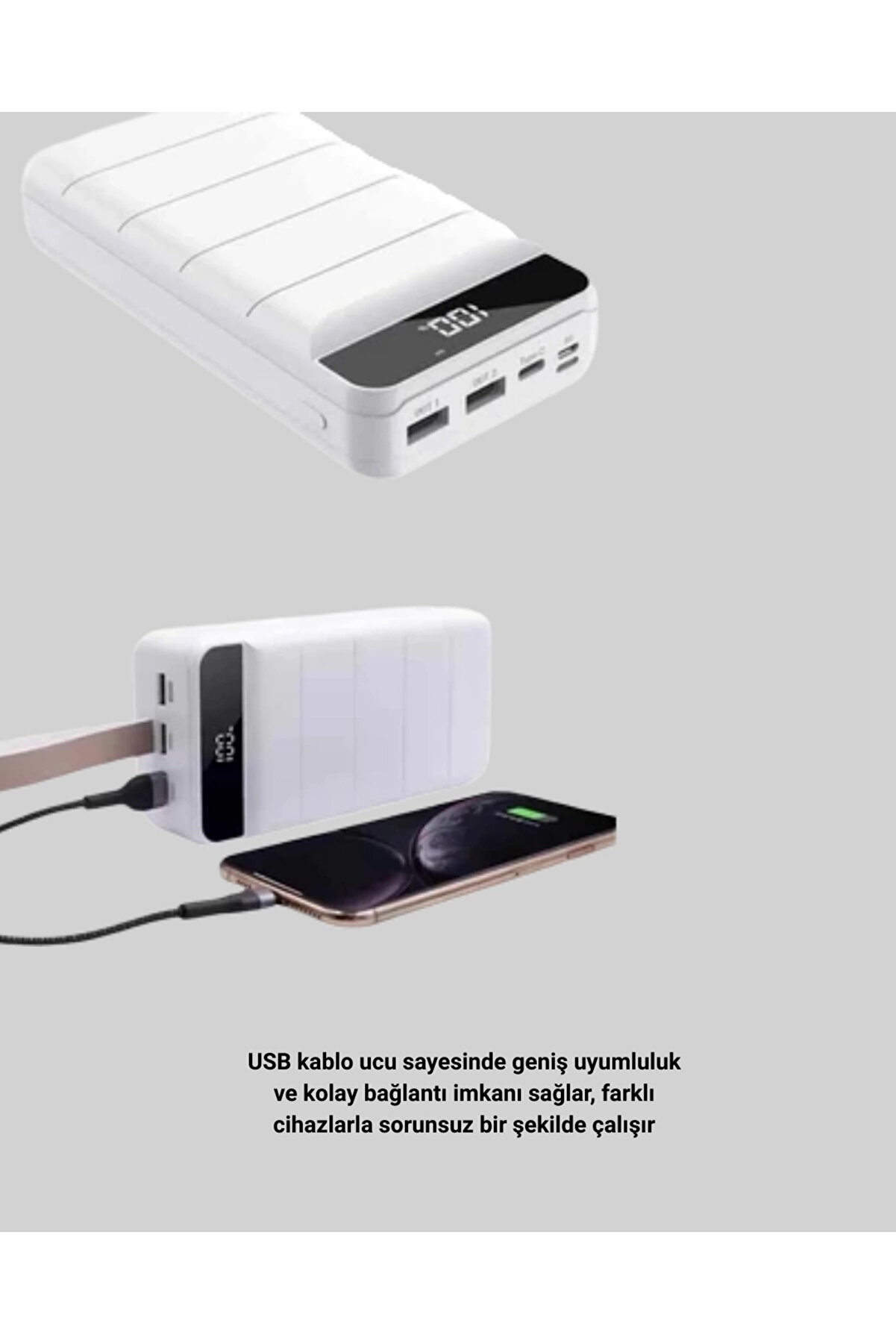 Buti̇k 22.5W Pd Destekli̇ Taşınabi̇li̇r Şarj Ci̇hazı &Ccedil;oklu &Ccedil;ıkışlı Model Powerbank