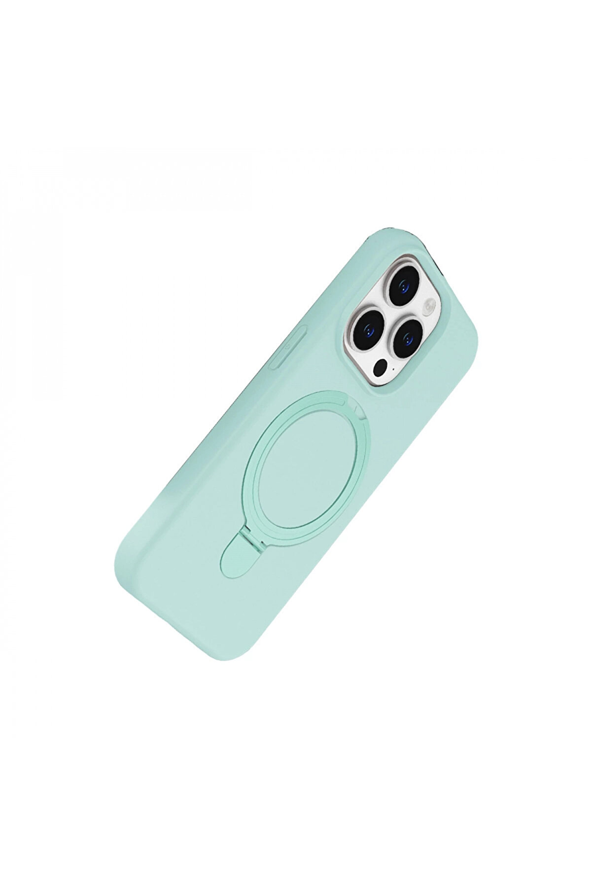 Buti̇k Apple İphone 14 Pro Max Regal Magsafe Standlı Kapak - Su Yeşi̇li̇-(5796)