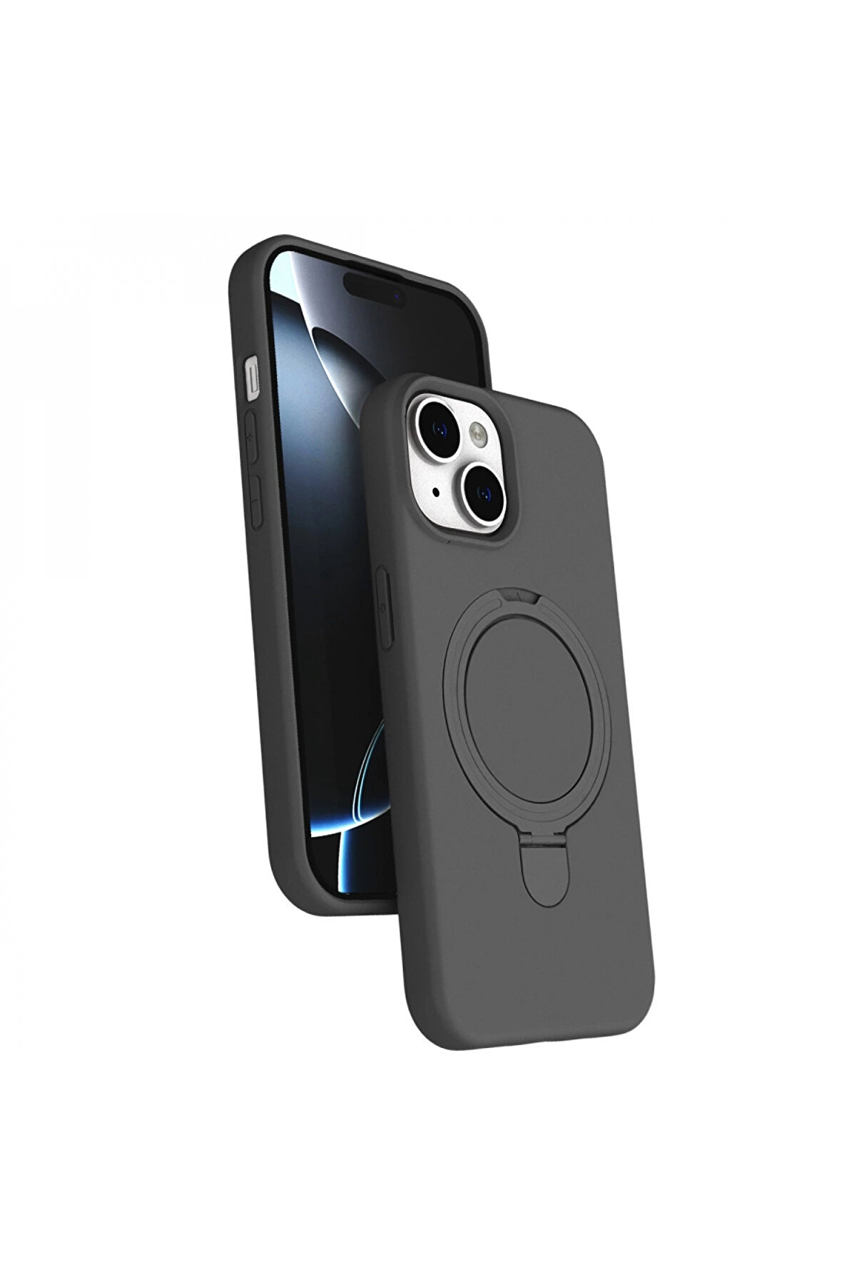Buti̇k Apple İphone 14 Regal Magsafe Standlı Kapak - Ti̇tan Gri̇