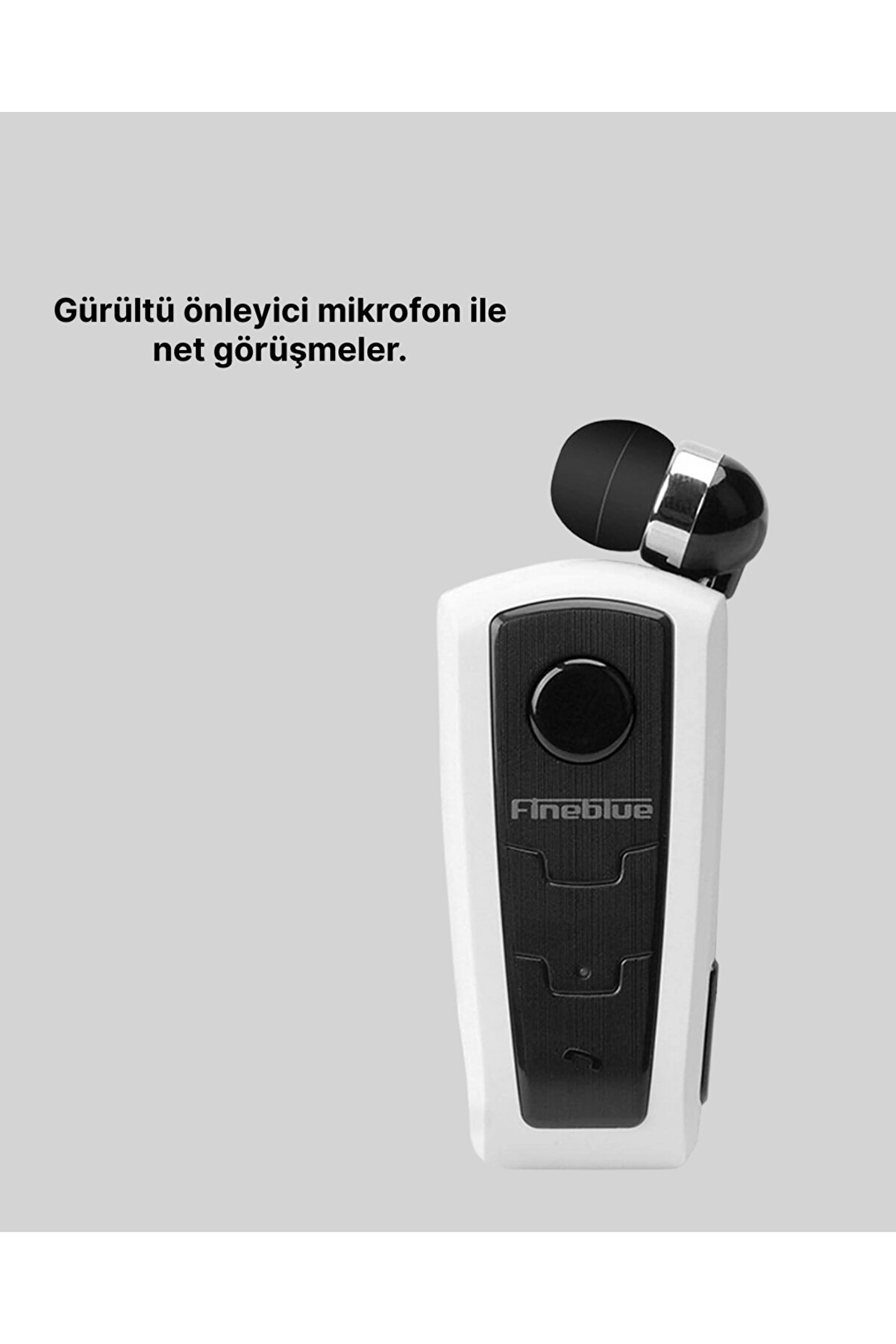 Buti̇k G&uuml;r&uuml;lt&uuml; &Ouml;nleyi̇ci̇ Fi̇neblue F910 Bluetooth Kulaklık Kli̇psli̇ Model