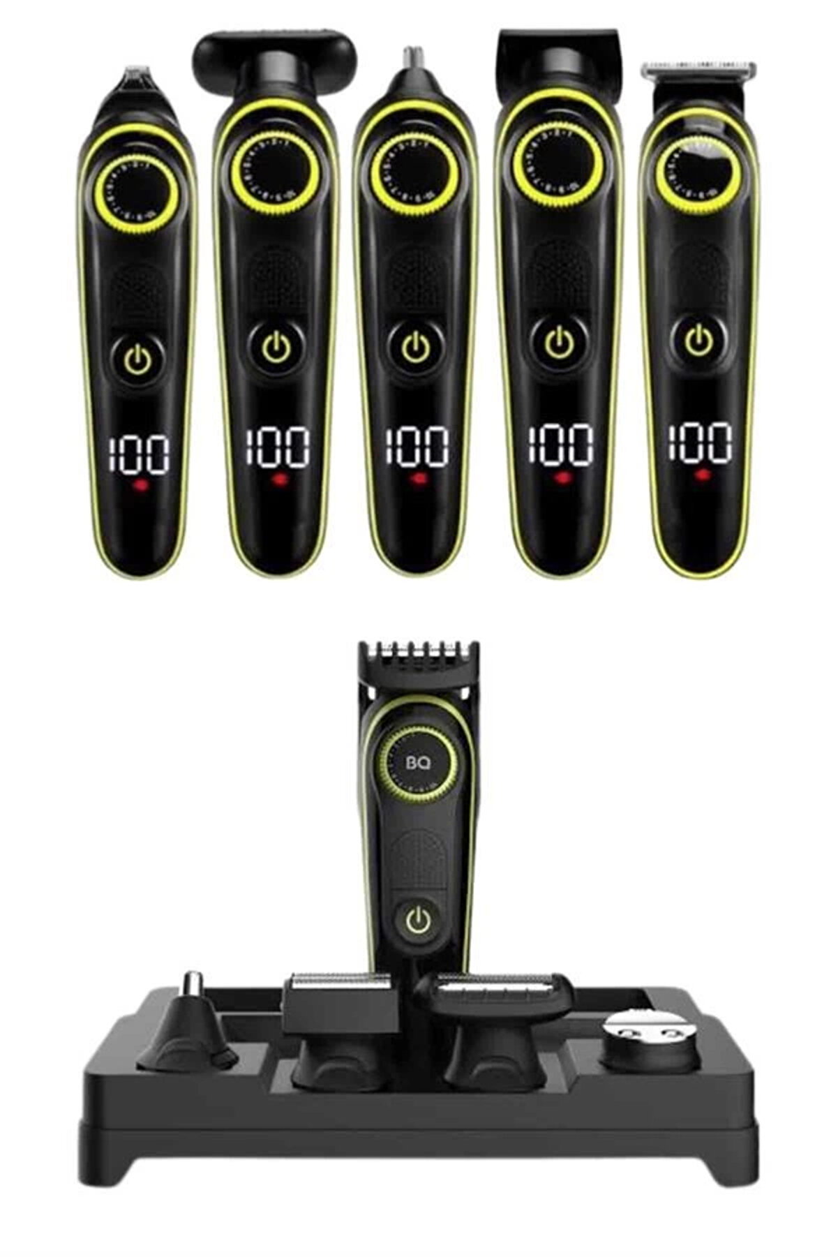Buti̇k 5 Başlıklı Şarjlı Tıraş Maki̇nesi̇ Led Ekran Sa&ccedil; Sakal Ense Tıraşına Uygun Bakım Seti̇