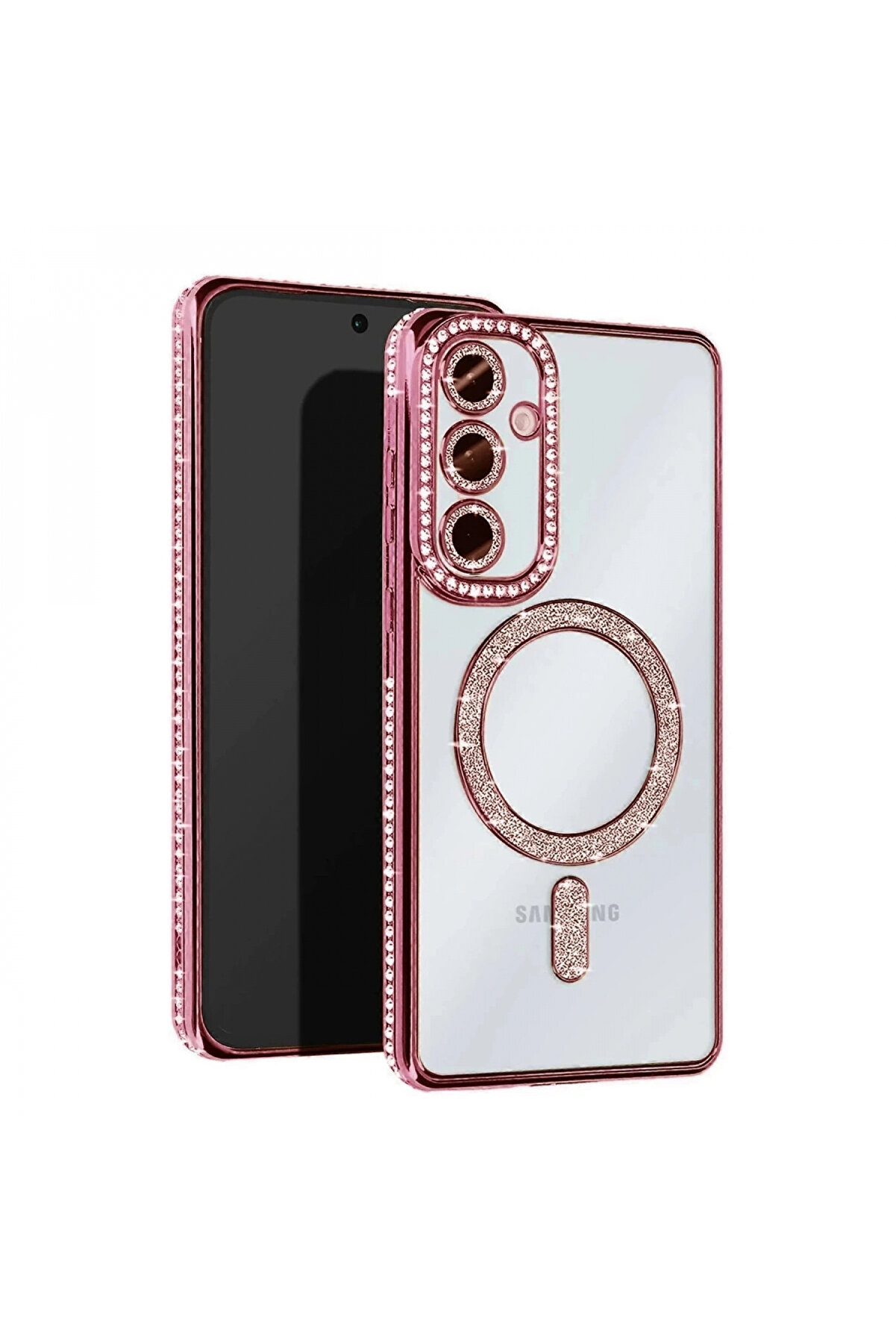 Buti̇k Samsung Galaxy A16 5G Joke Si̇mli̇ Magneti̇csafe Kılıf - Pembe