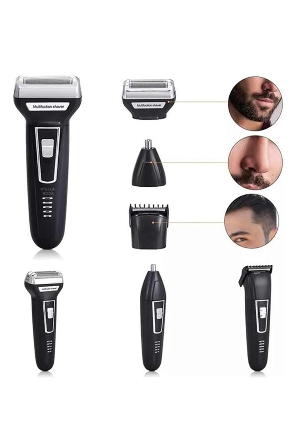 Buti̇k 3 L&uuml; Set Sa&ccedil; Sakal Kesme Traş Maki̇nesi̇ Burun Kılı Alma Tıraş Maki̇nesi̇