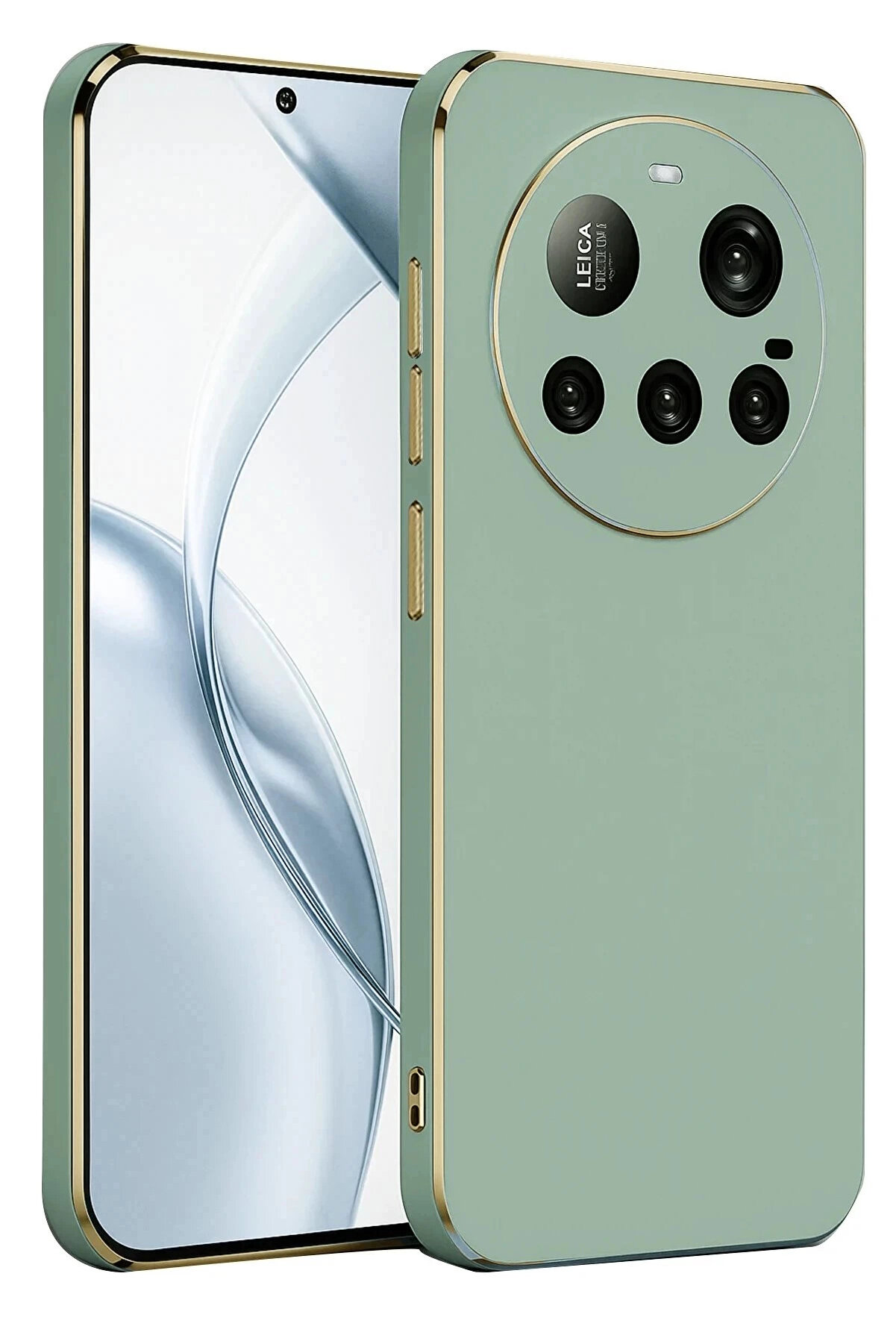 Buti̇k Xi̇aomi̇ Mi̇ 15 Ultra Kılıf Volet Si̇li̇kon - A&ccedil;ık Yeşi̇l-(5796)