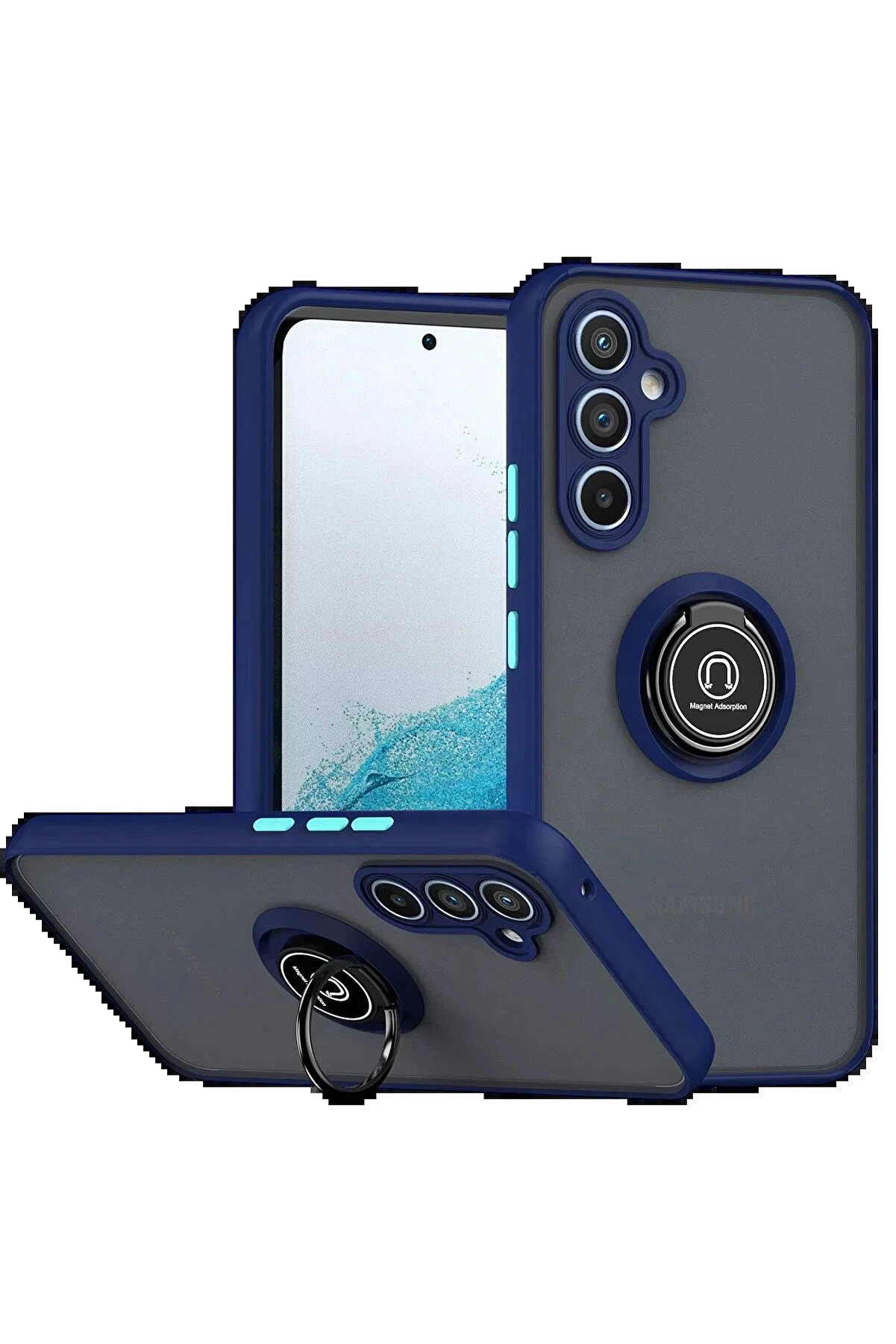 Buti̇k Samsung Galaxy S25 Fe Montreal Y&uuml;z&uuml;kl&uuml; Si̇li̇kon Kapak - Laci̇vert-(5796)