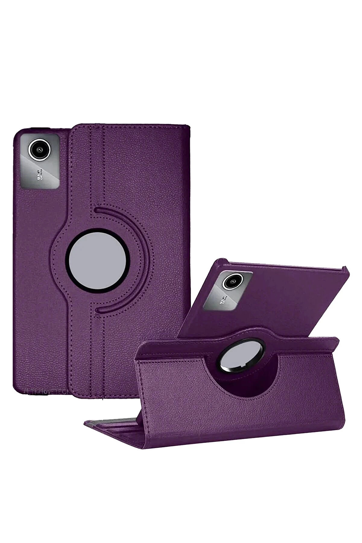 Buti̇k Lenovo Tab M11 Tb330Fu 360 Tablet Deri̇ Kılıf - M&uuml;rd&uuml;m-(5796)