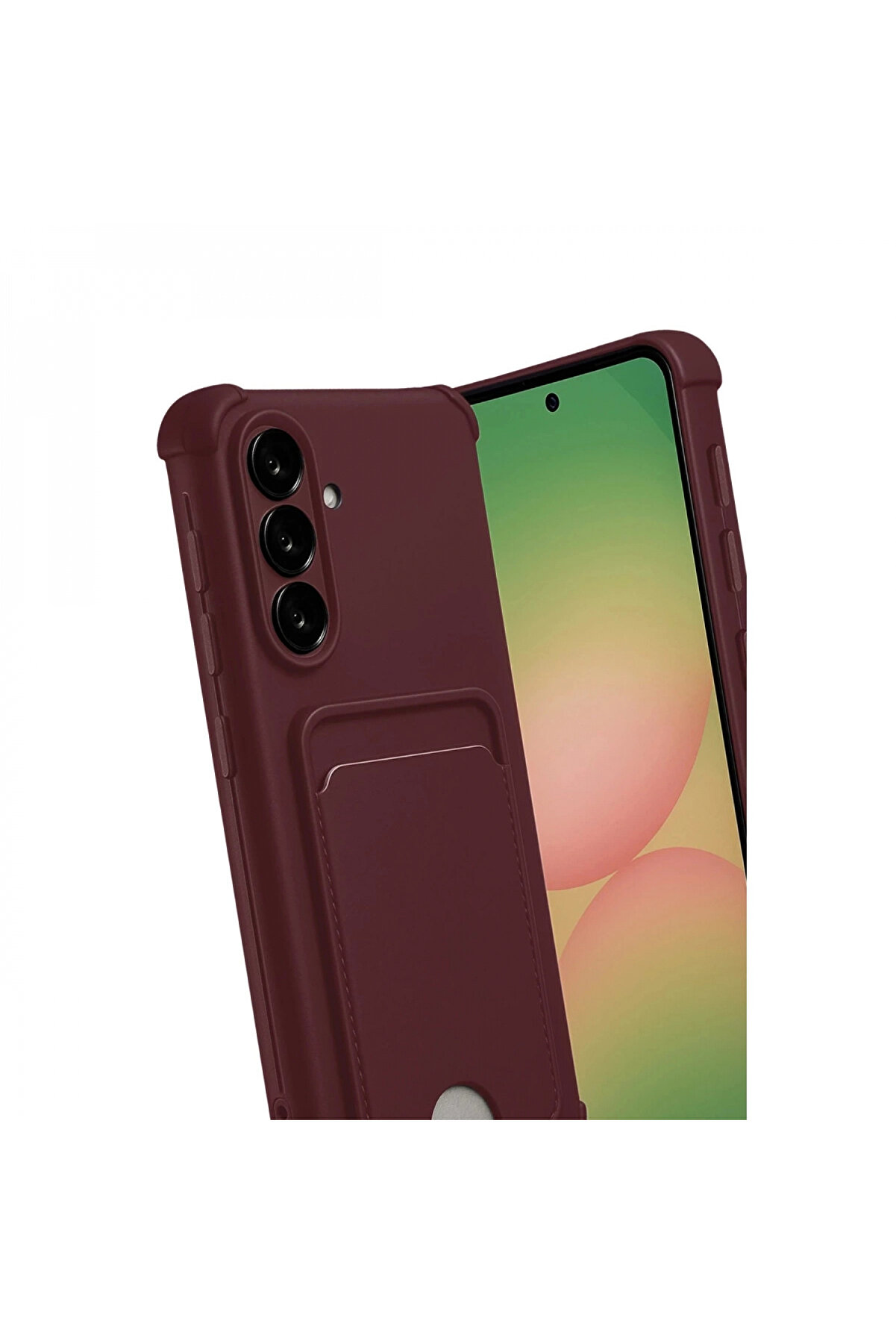 Buti̇k Samsung Galaxy A17 5G Kelvi̇n Kartvi̇zi̇tli̇ Si̇li̇kon - Bordo