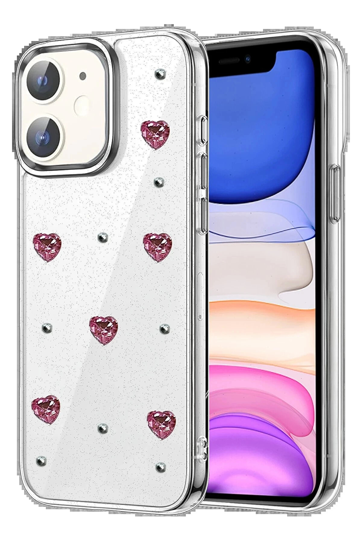 Buti̇k Apple İphone 12 Fi̇yonk Desenli̇ Kapak - Desen 4-(5796)