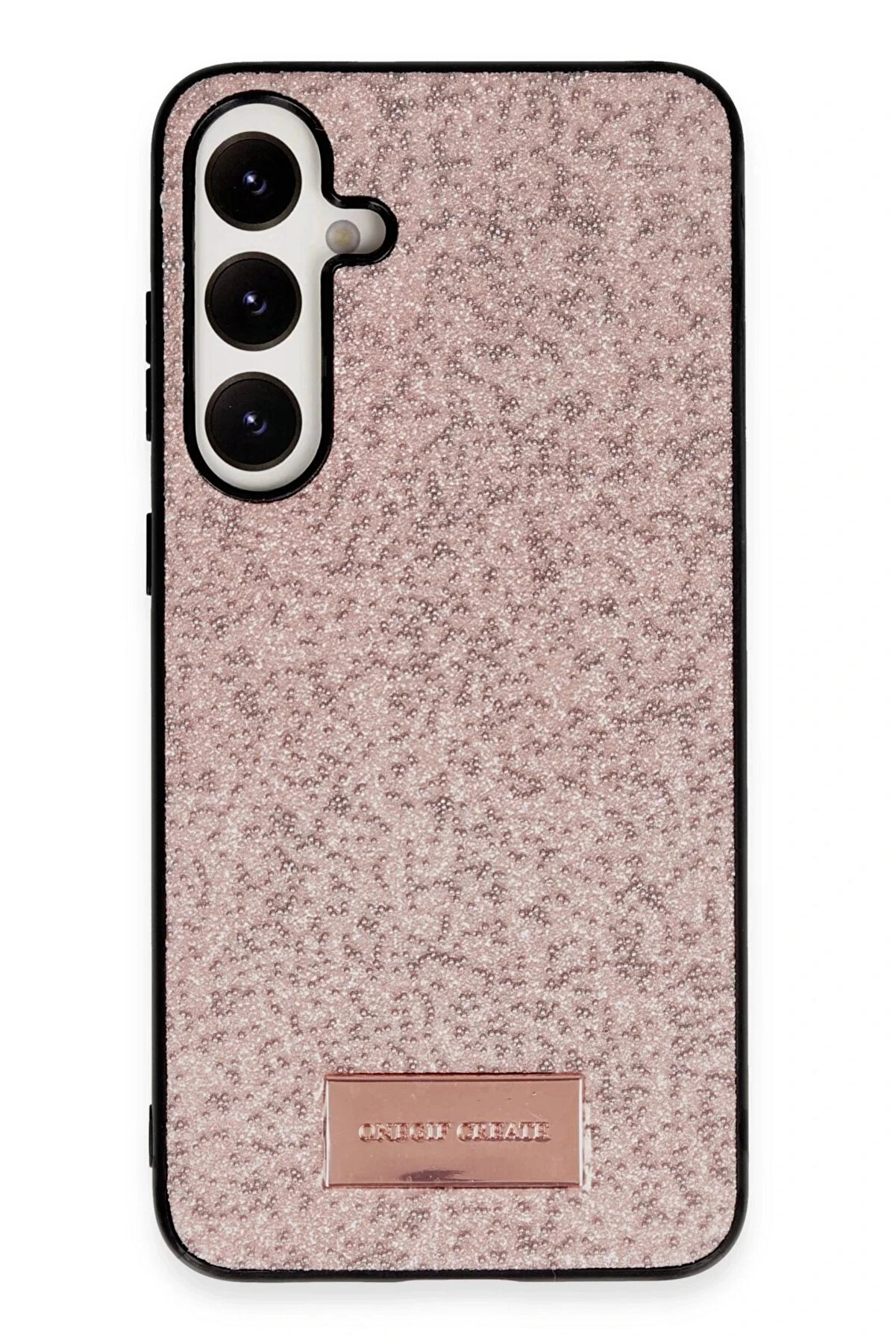 Buti̇k Samsung Galaxy A55 5G Bri̇ght Si̇mli̇ Kapak - Pembe-(5796)