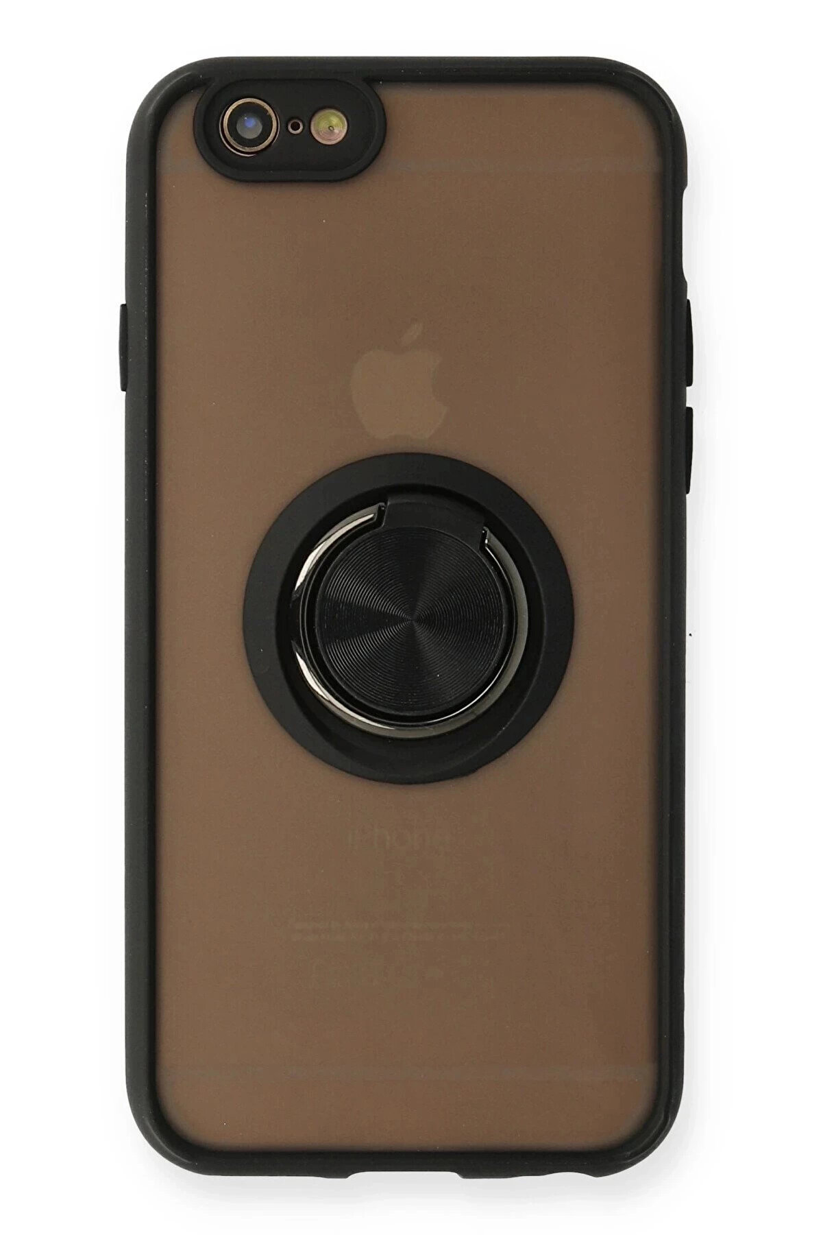 Buti̇k İphone 6 Kılıf Montreal Y&uuml;z&uuml;kl&uuml; Si̇li̇kon Kapak - Si̇yah-(5796)