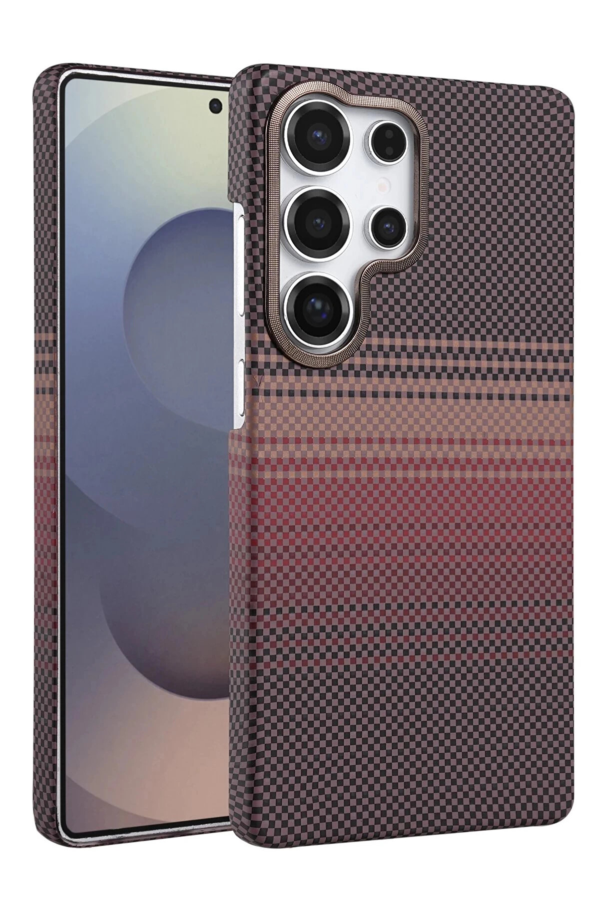 Buti̇k Samsung Galaxy S24 Ultra Vega Magsafe Kapak - &Ccedil;&ouml;l Ti̇tanyum-(5796)