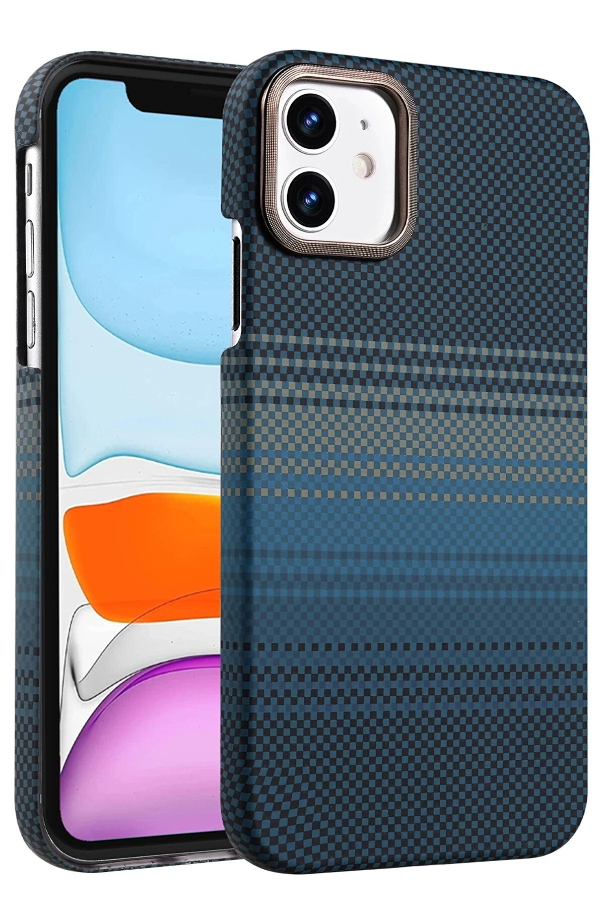 Buti̇k Apple İphone 11 Vega Magsafe Kapak - Mavi̇-(5796)