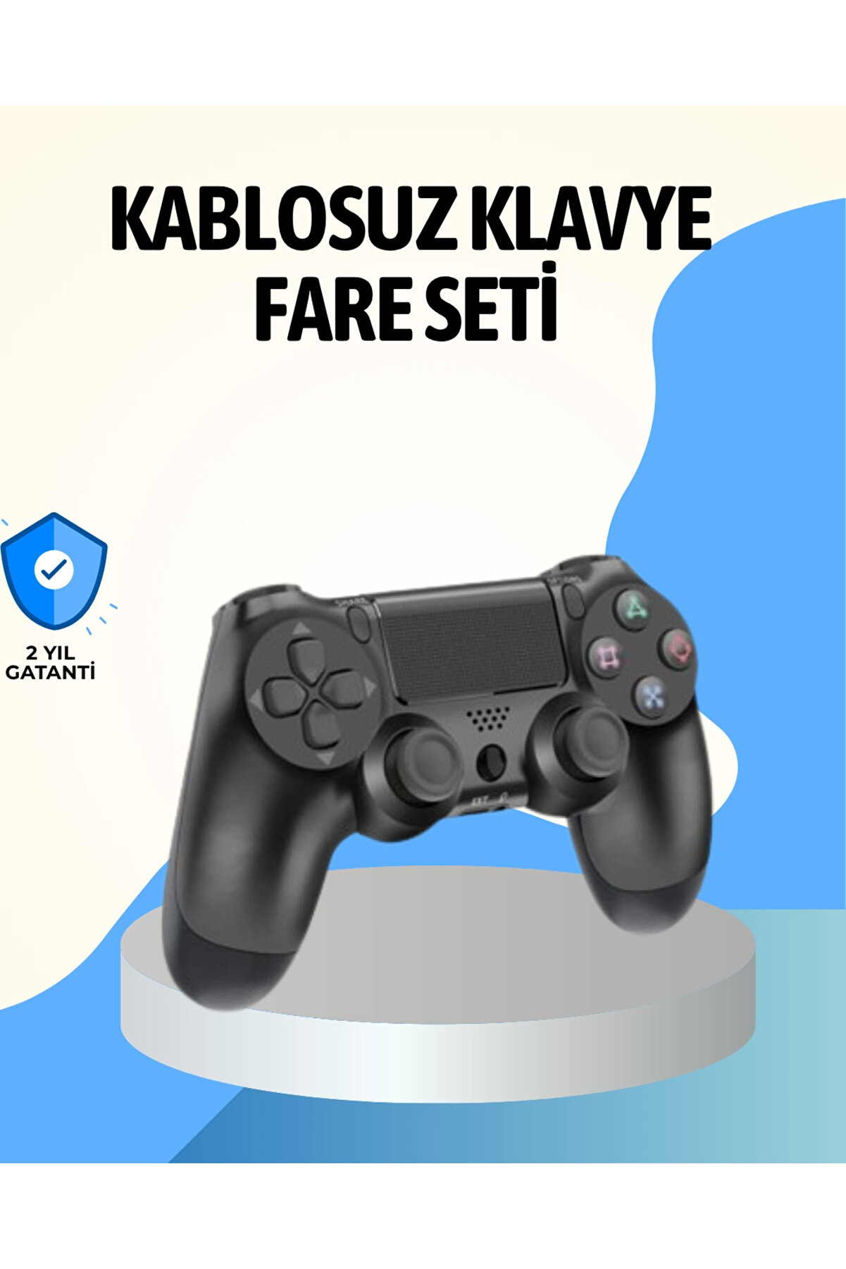 Selfbuysell Ps4 Uyumlu Kablosuz Oyun Kolu Ergonomi̇k &Ccedil;i̇ft Ti̇treşi̇mli̇