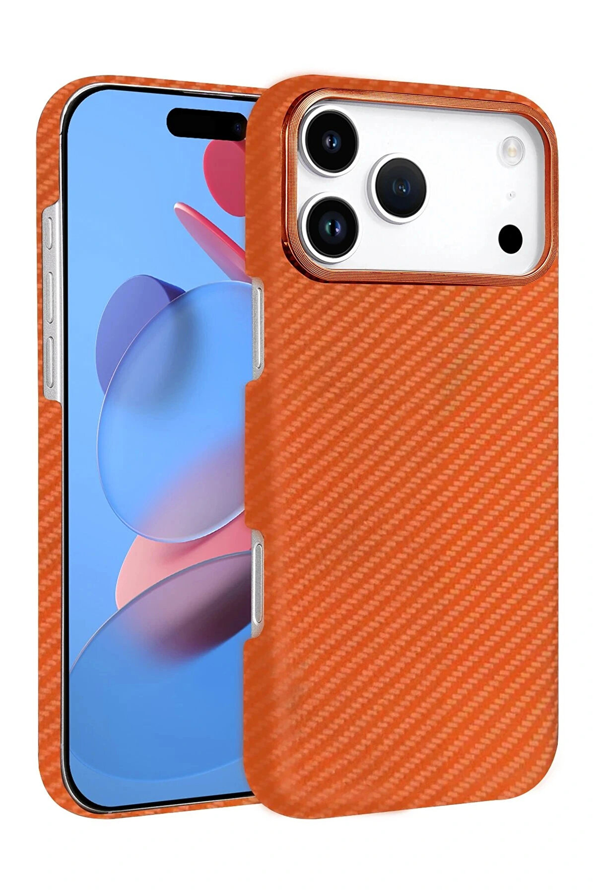 Buti̇k Apple İphone 17 Pro Vega Magsafe Kapak - Turuncu-(5796)