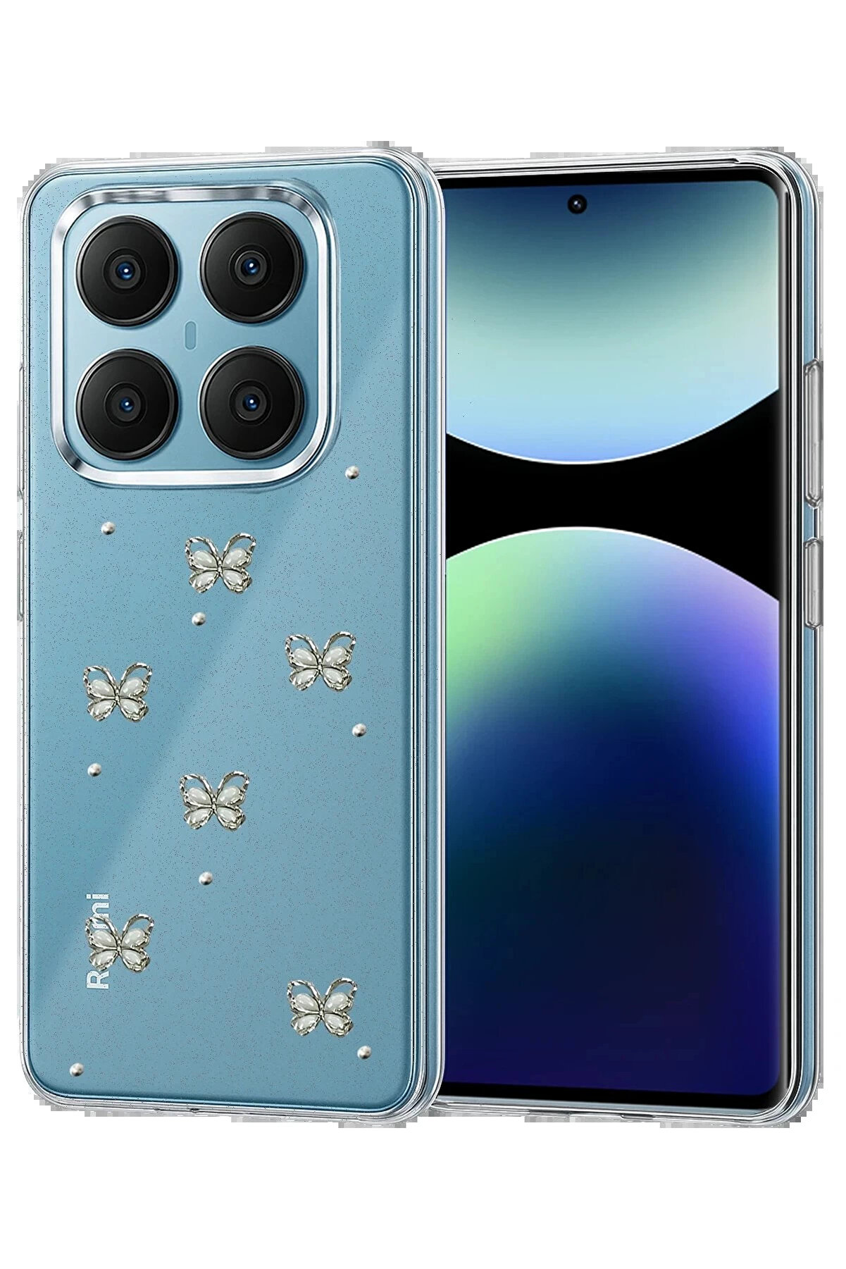 Buti̇k Xi̇aomi̇ Redmi̇ Note 14 Pro 4G Fi̇yonk Desenli̇ Kapak - Desen 1-(5796)