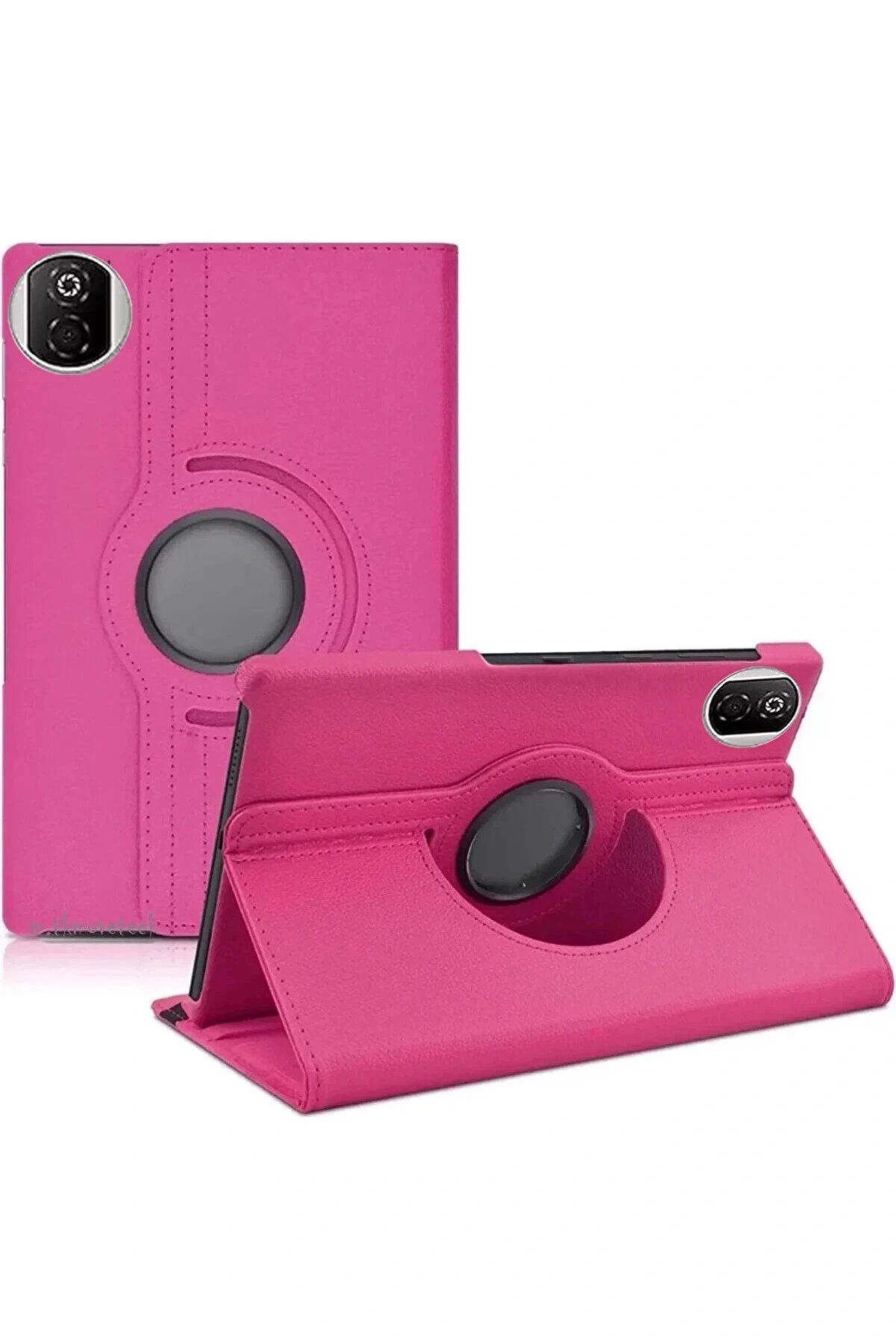 Buti̇k Huawei̇ Honor Pad X7 360 Tablet Deri̇ Kılıf - Pembe-(5796)