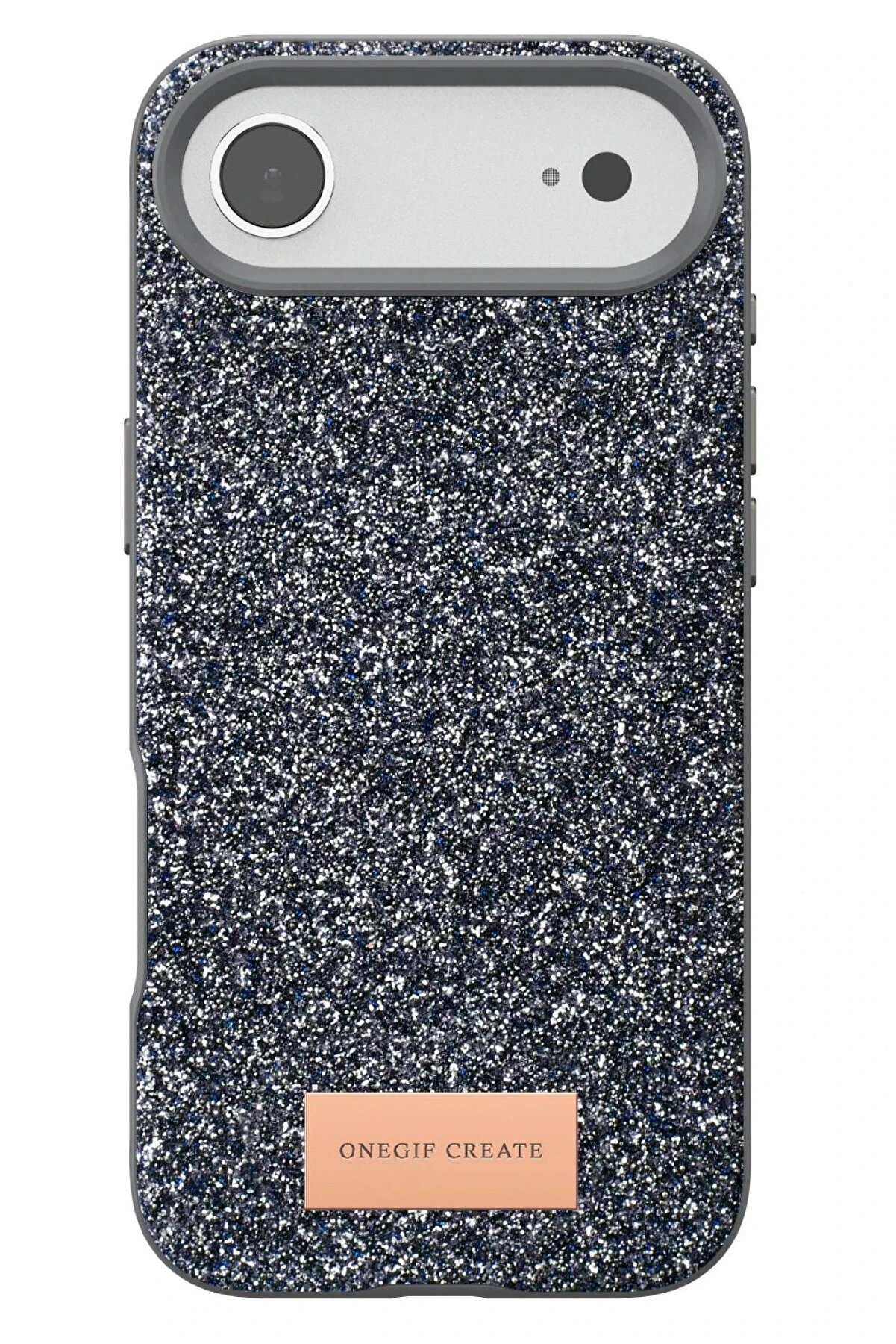 Buti̇k Apple İphone 17 Ai̇r Bri̇ght Si̇mli̇ Kapak - G&uuml;m&uuml;ş-(5796)