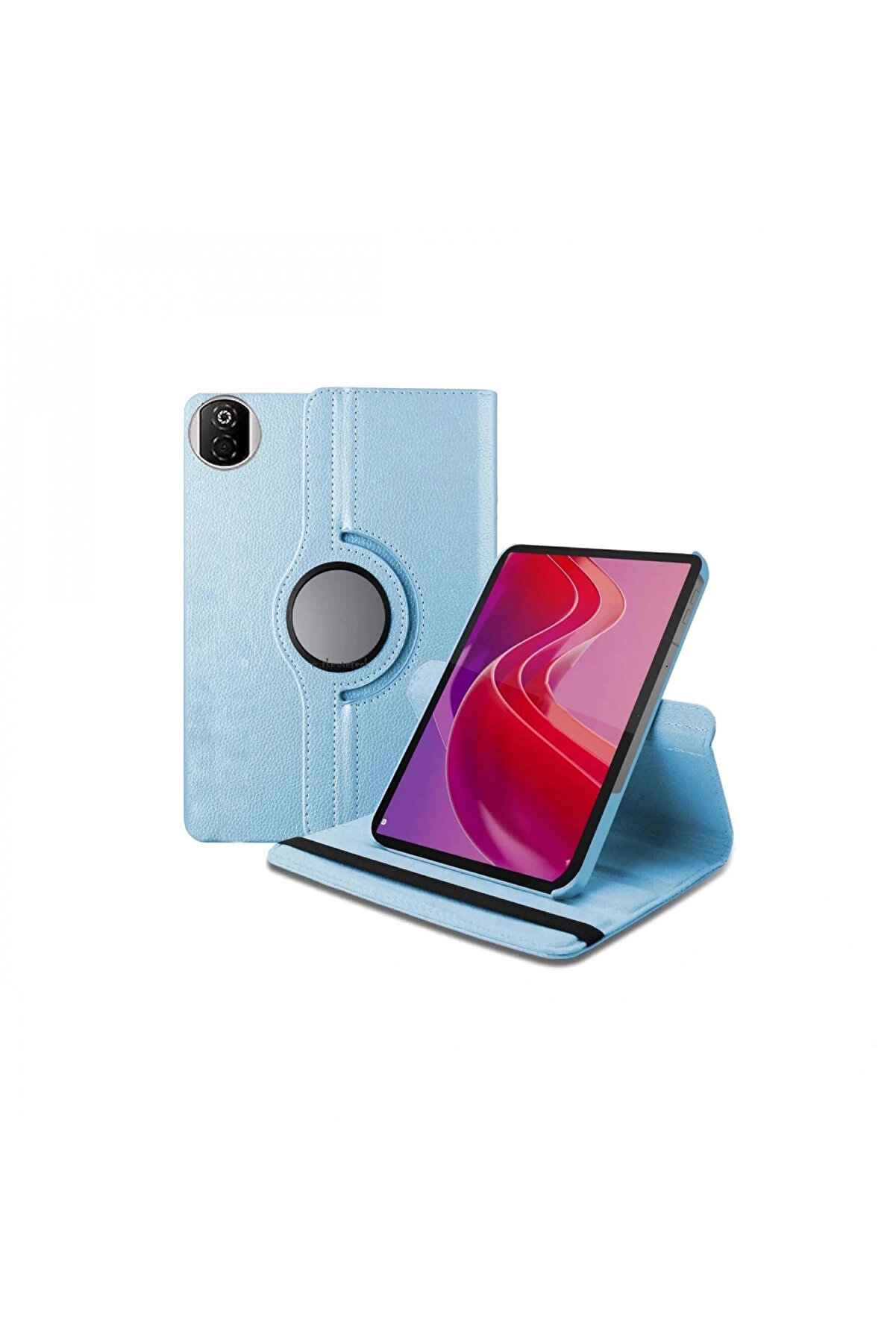 Eco Port Huawei̇ Honor Pad X7 360 Tablet Deri̇ Kılıf - Mavi̇