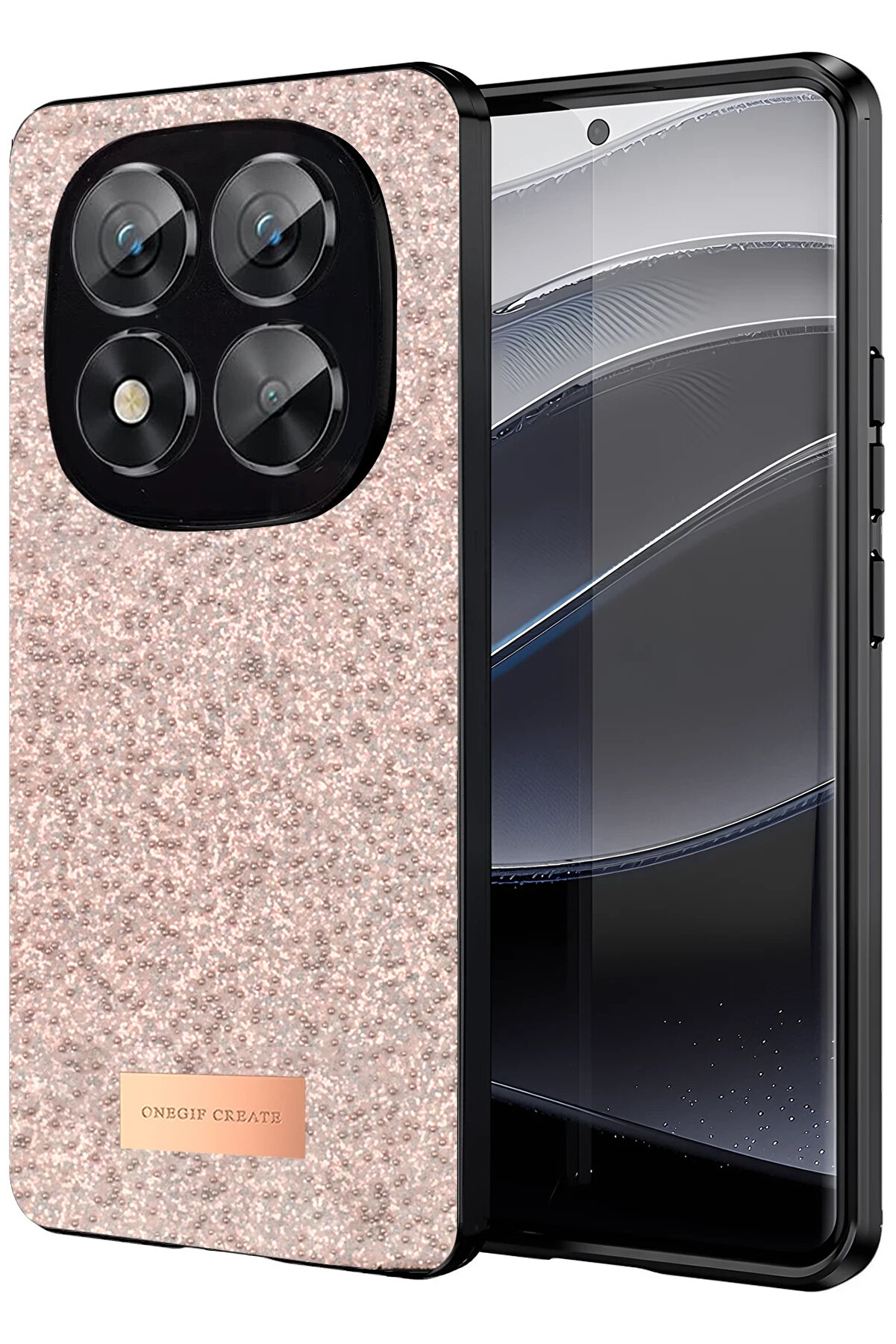 Buti̇k Harmonyaura Xi̇aomi̇ Redmi̇ Note 14 Pro 5G Bri̇ght Si̇mli̇ Kapak - Pembe