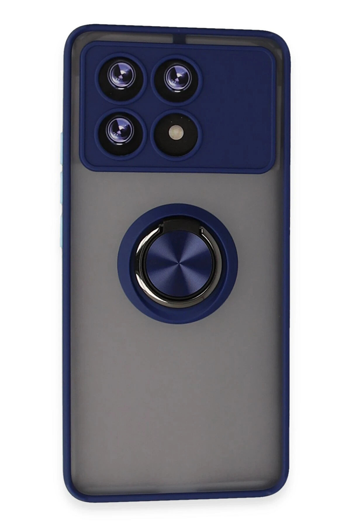 Harmonyaura Xi̇aomi̇ Poco X6 Pro Kılıf Montreal Y&uuml;z&uuml;kl&uuml; Si̇li̇kon Kapak - Laci̇vert