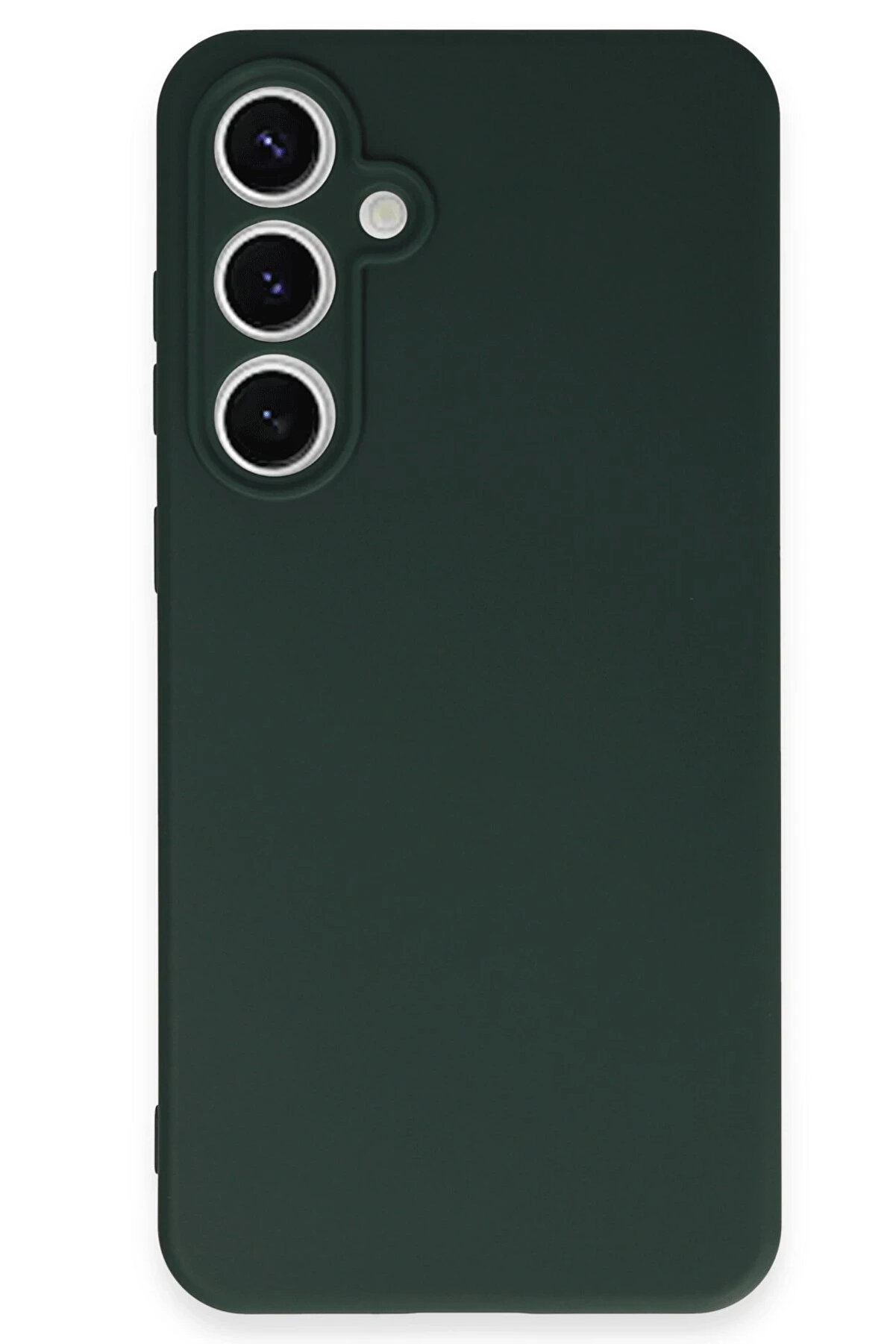 Buti̇k Harmonyaura Samsung Galaxy S24 Fe Kılıf Nano İ&ccedil;i̇ Kadi̇fe Si̇li̇kon - Koyu Yeşi̇l