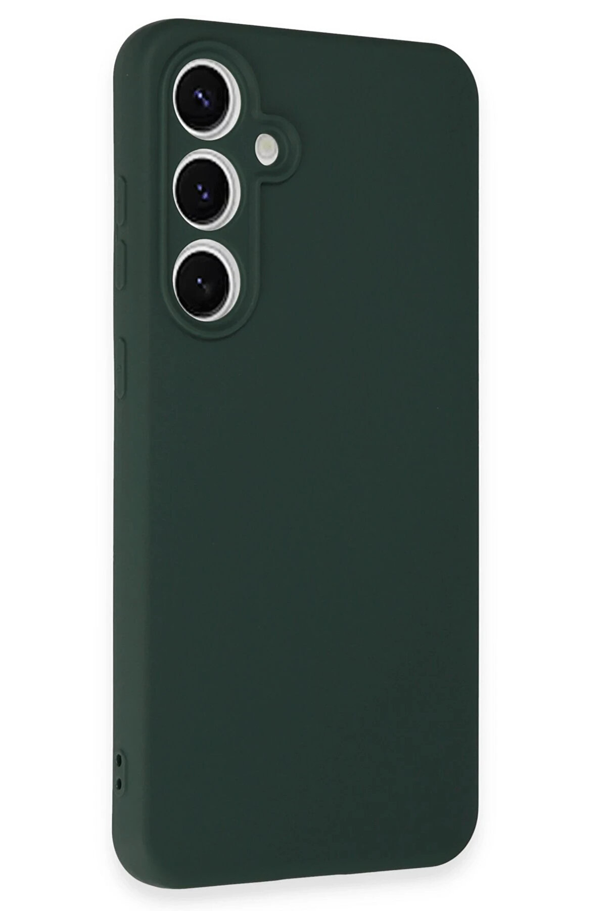 Buti̇k Harmonyaura Samsung Galaxy S24 Fe Kılıf Nano İ&ccedil;i̇ Kadi̇fe Si̇li̇kon - Koyu Yeşi̇l