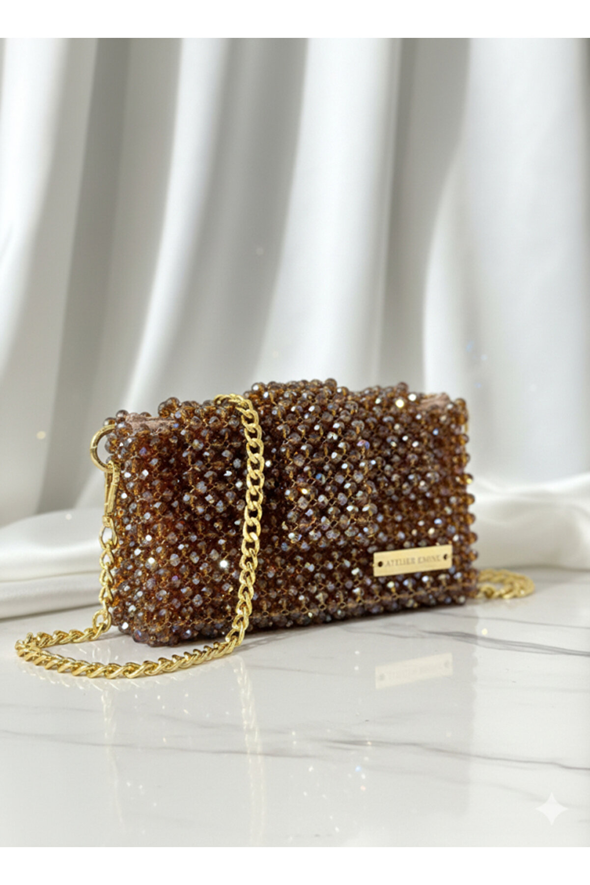 Ateli̇er Emi̇ne Caramel Toffee Mousse – Özel Üreti̇m Kri̇stal Çanta